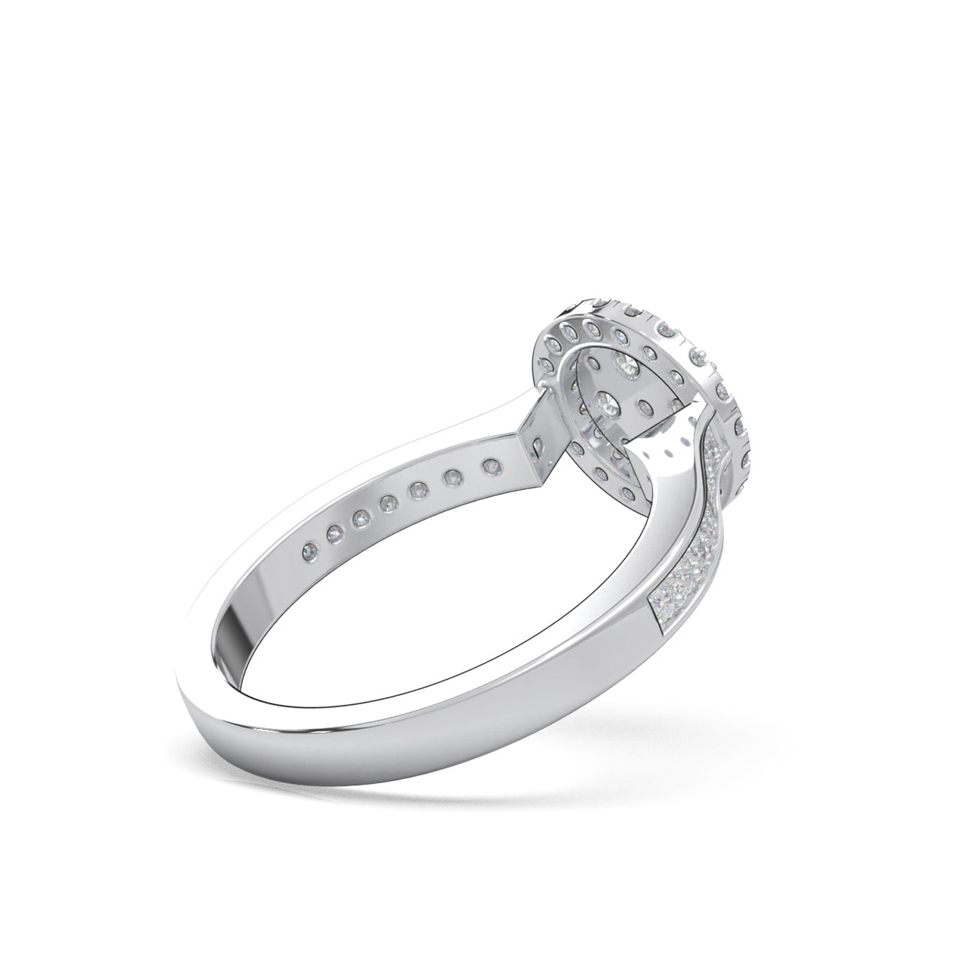 0.75 ct Moissanite Engagement Rings in 14k White Gold