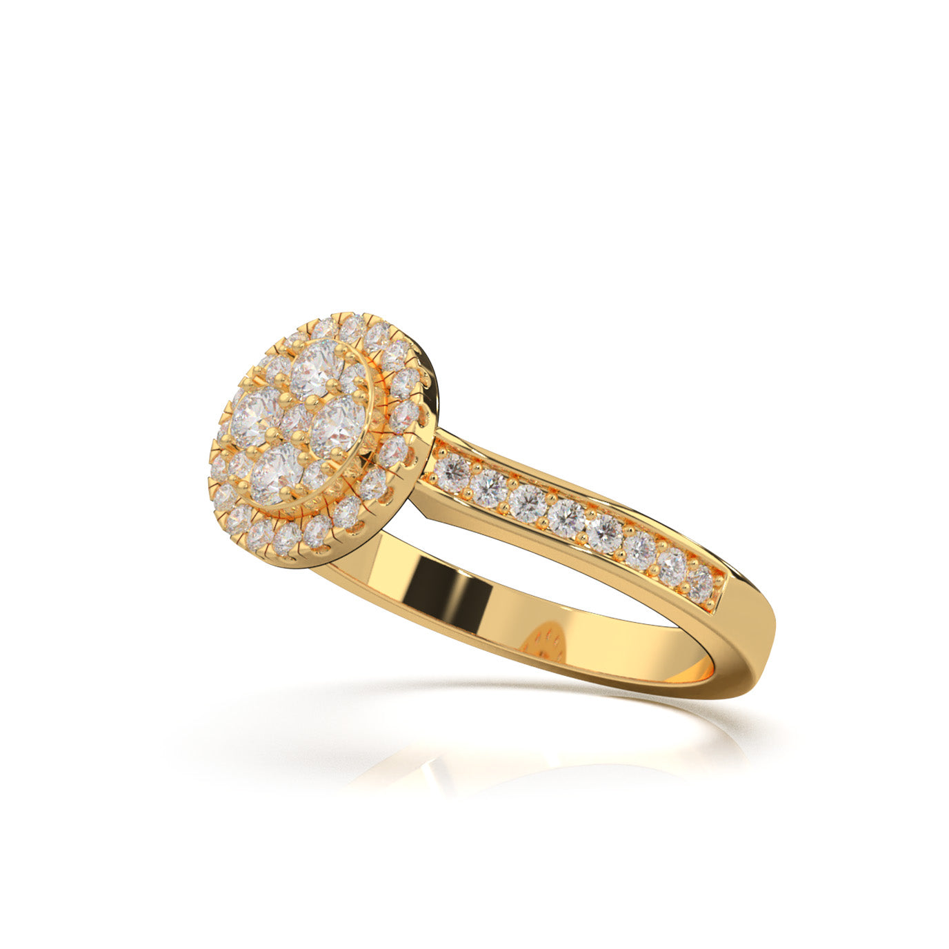 0.75 ct Natural Diamond Engagement Rings in 10k Yellow Gold
