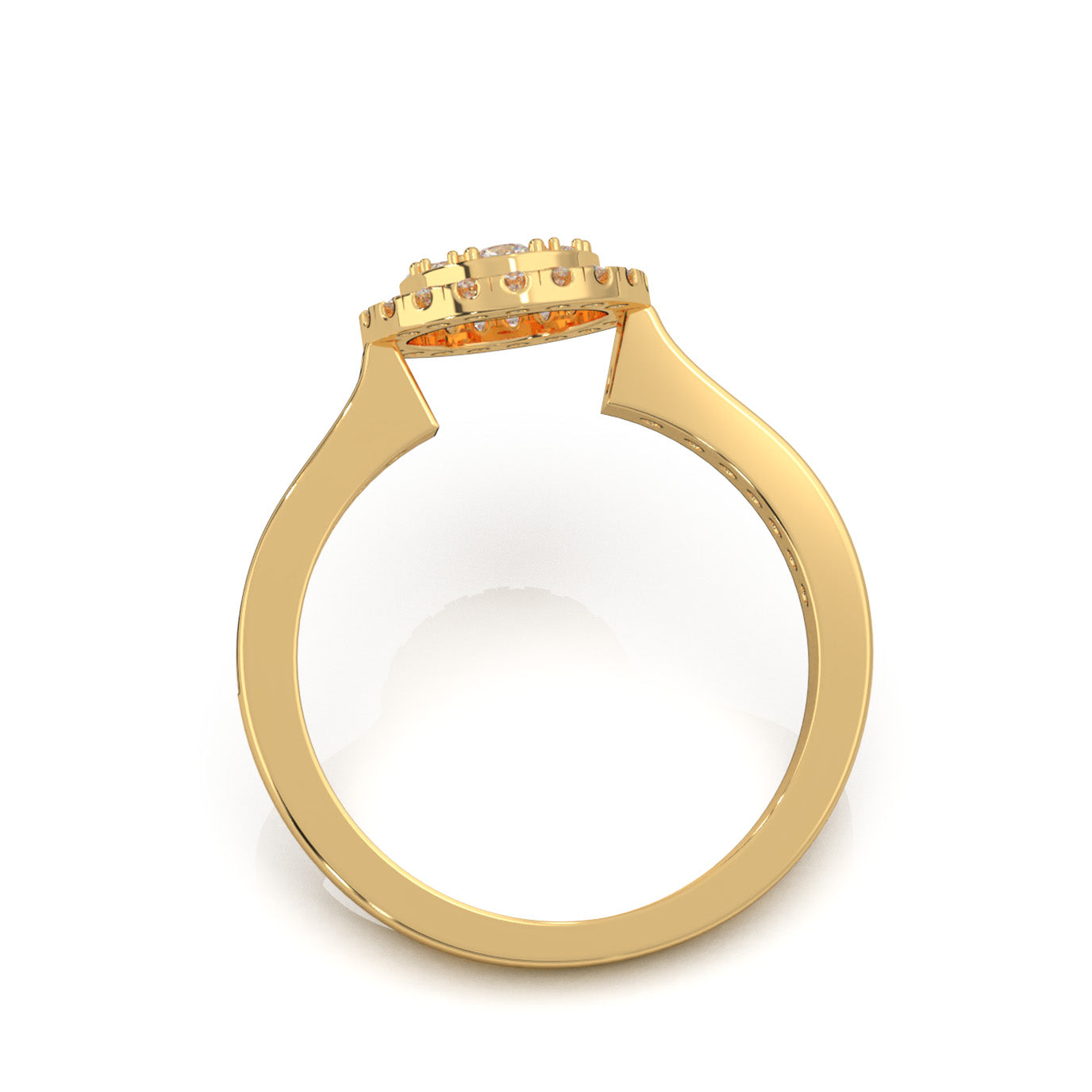 0.75 ct Moissanite Engagement Rings in 14k Yellow Gold