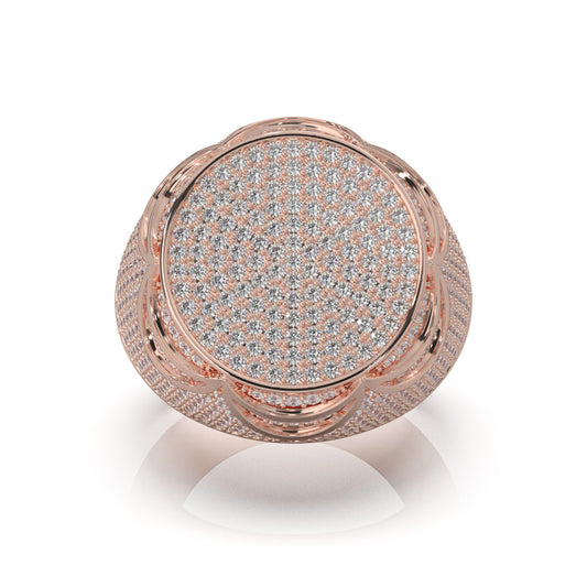 4.60 ct Natural Diamond Statement Rings in 10k Rose Gold