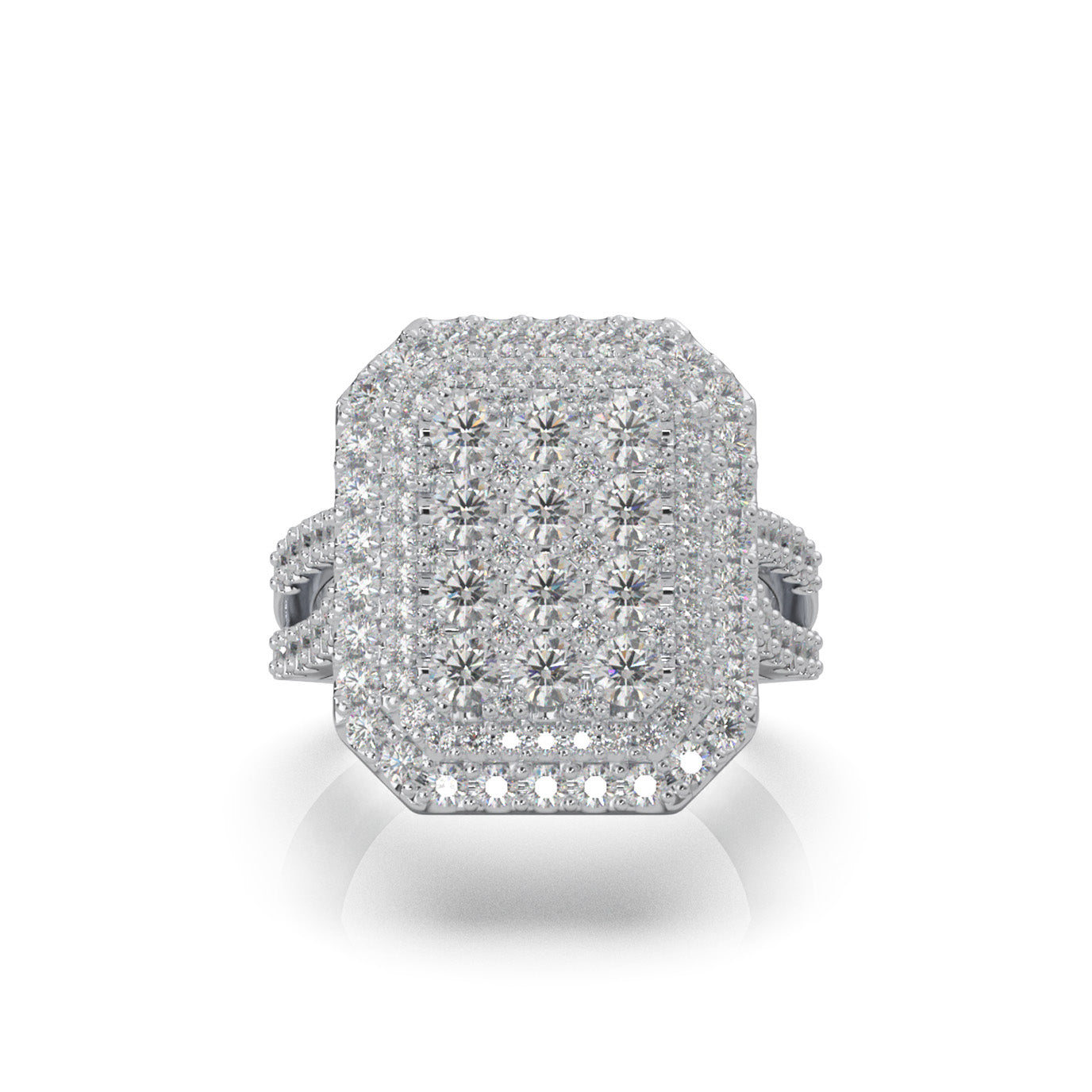 2.40 ct Lab Grown Diamond Engagement Rings in 14k White Gold
