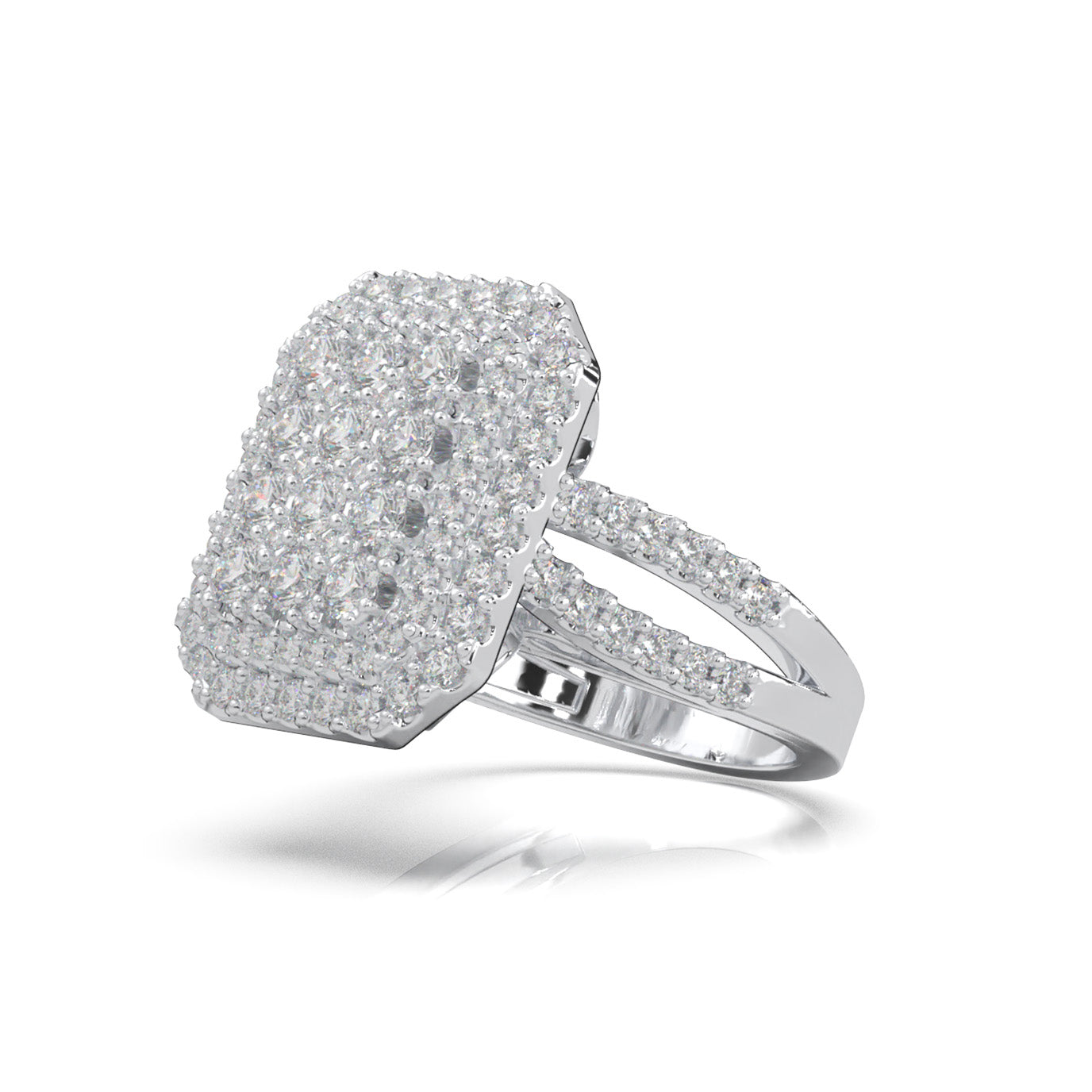 2.40 ct Natural Diamond Engagement Rings in 10k White Gold