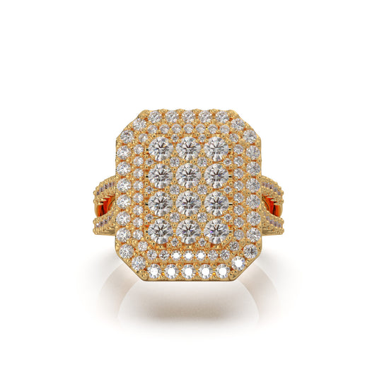 2.40 ct Natural Diamond Engagement Rings in 10k Yellow Gold