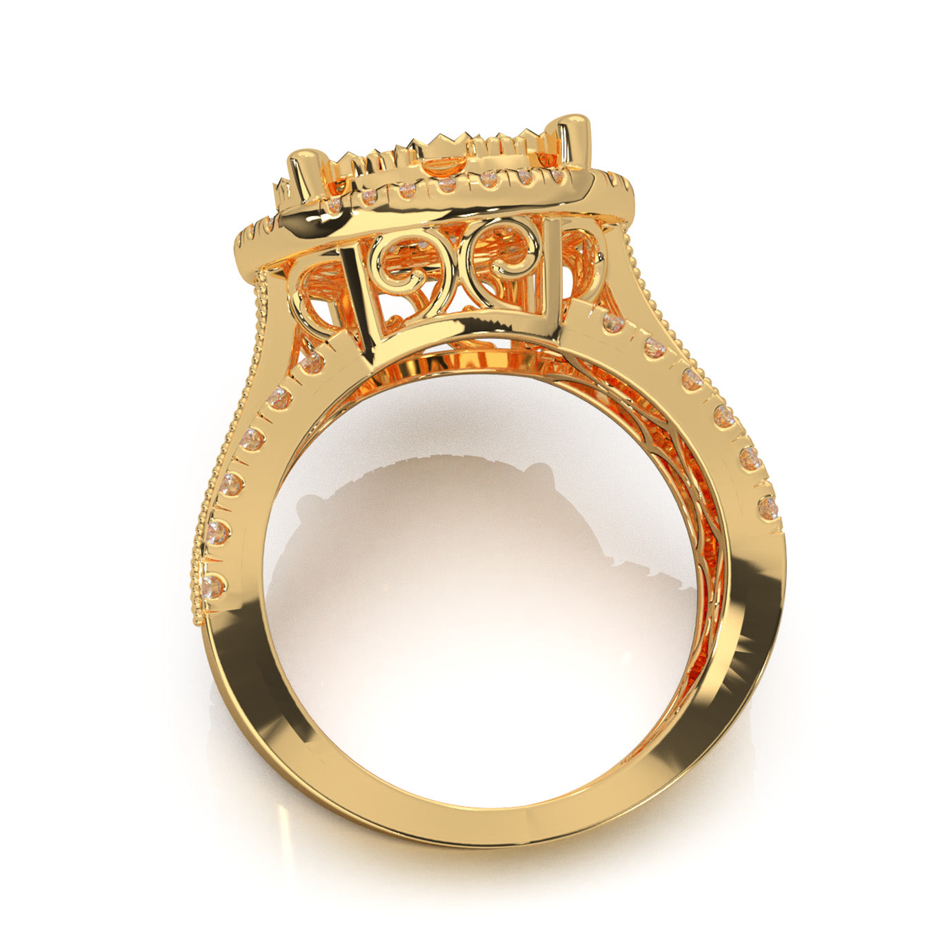 2.20 ct Natural Diamond Engagement Rings in 10k Yellow Gold