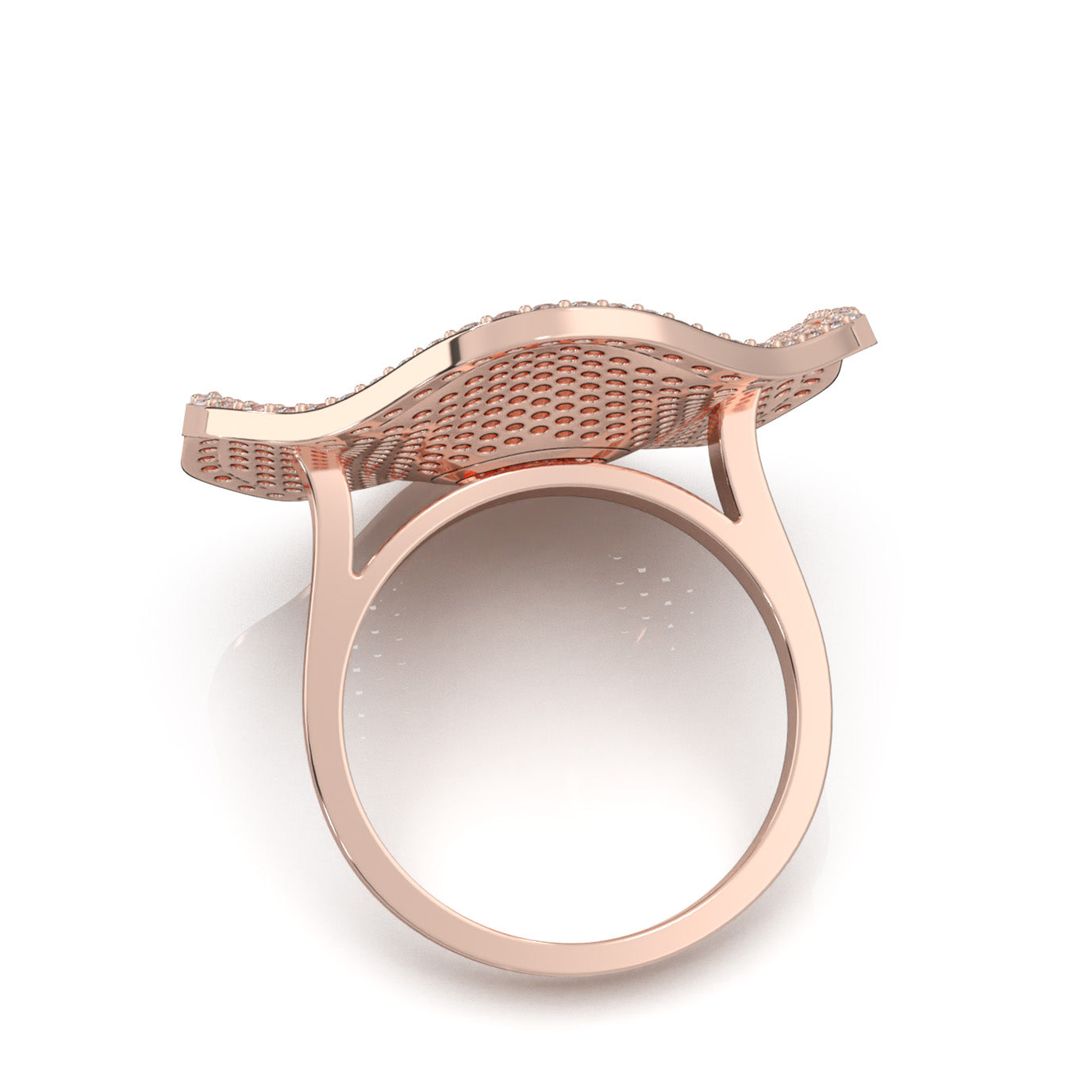2.90 ct Moissanite Cocktail Rings in 10k Rose Gold