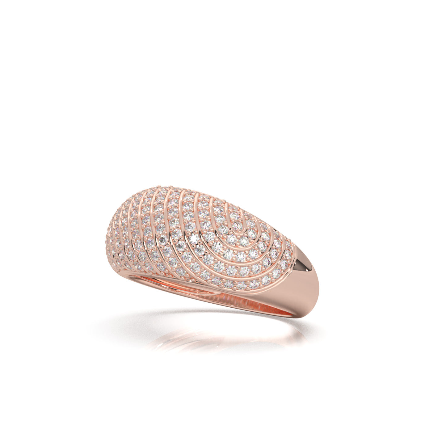 1.00 ct Moissanite Wedding Bands in 10k Rose Gold