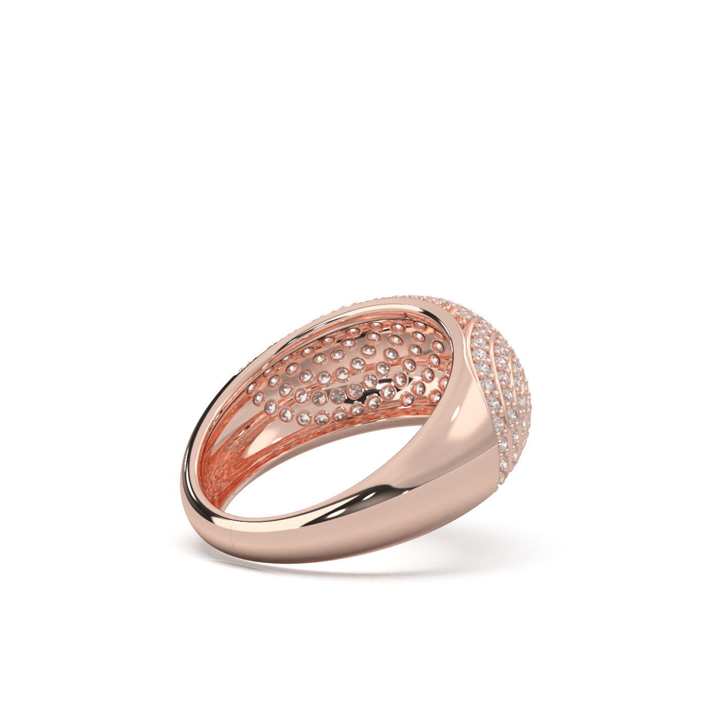 1.00 ct Moissanite Wedding Bands in 14k Rose Gold
