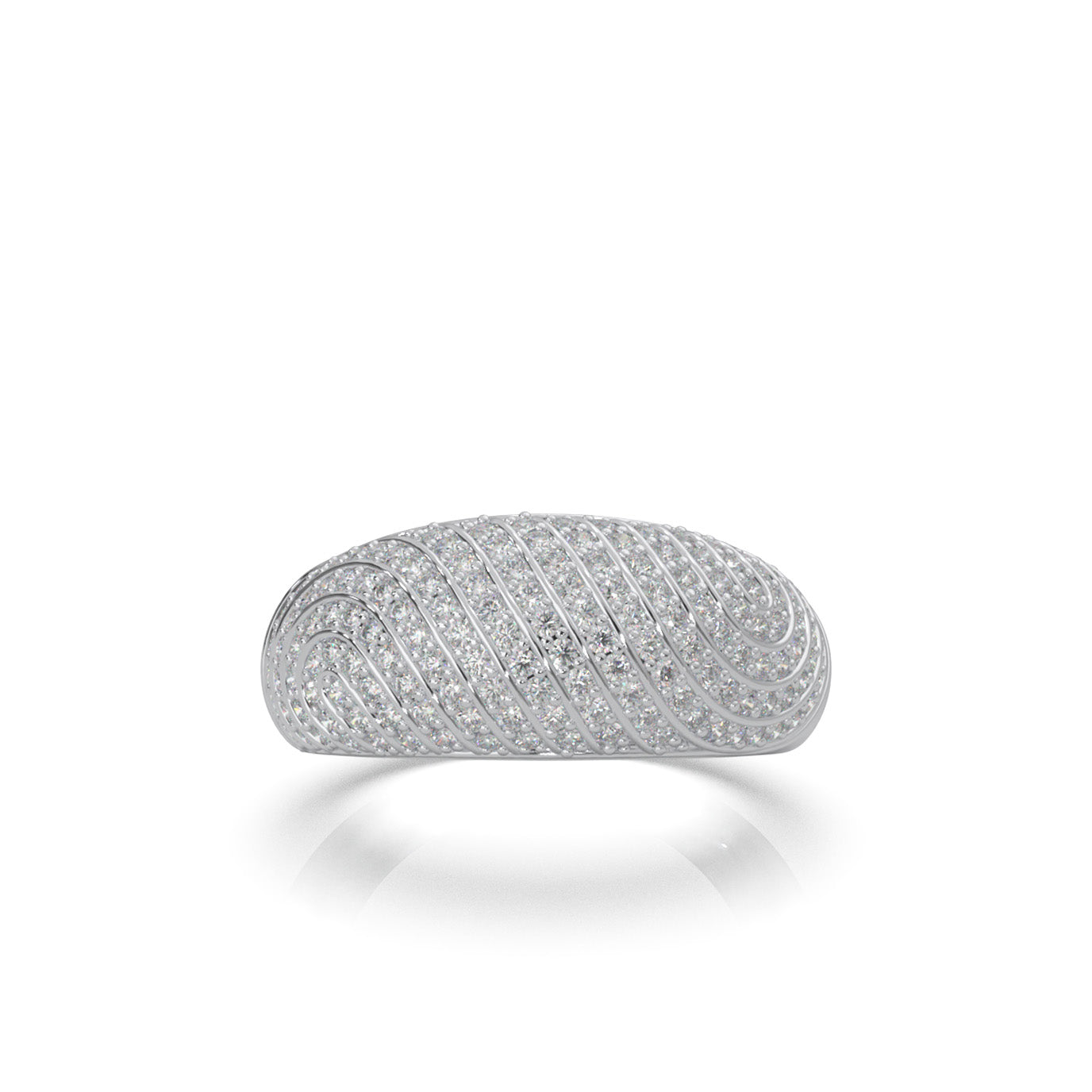 1.00 ct Natural Diamond Wedding Bands in 14k White Gold