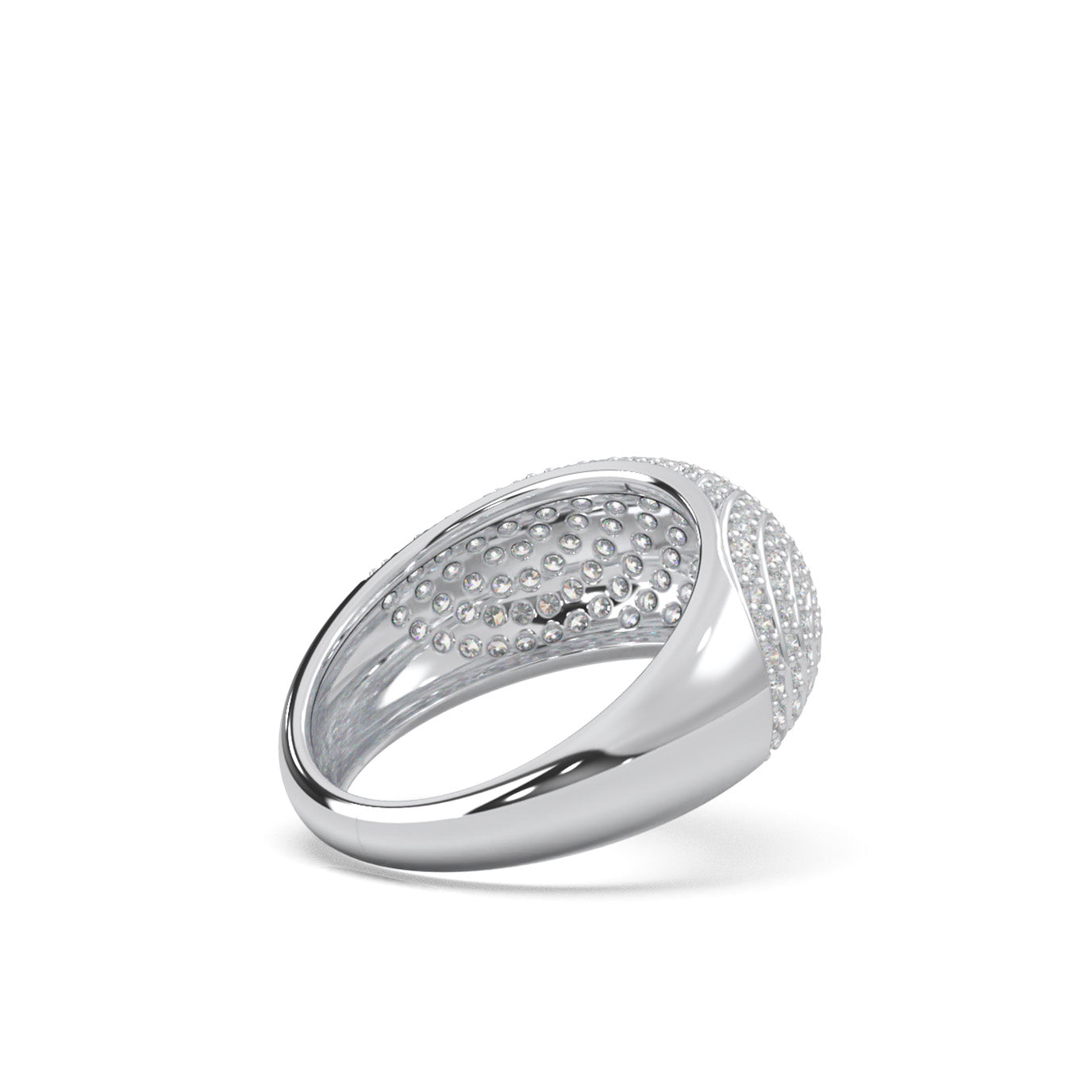 1.00 ct Natural Diamond Wedding Bands in 10k White Gold