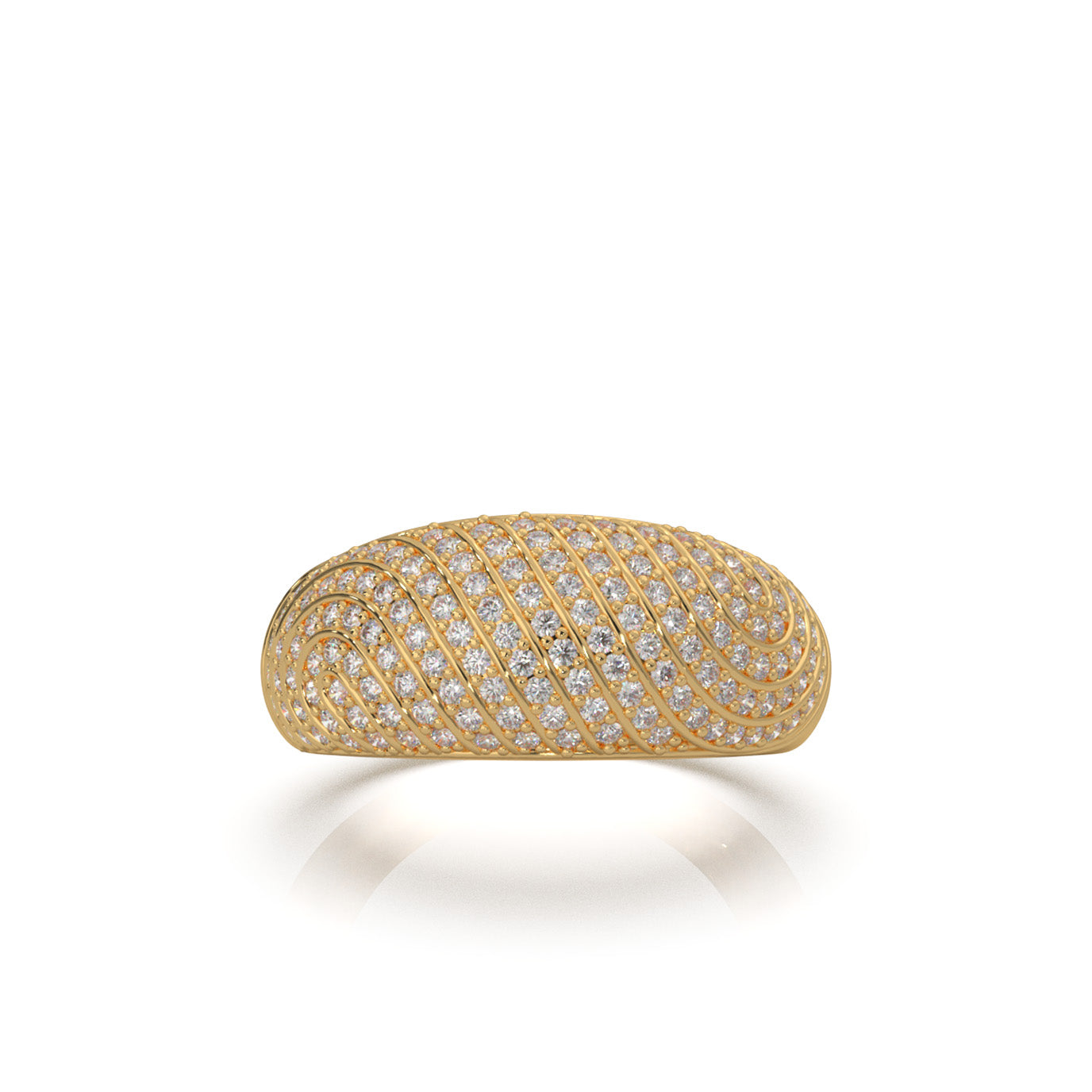 1.00 ct Moissanite Wedding Bands in 14k Yellow Gold