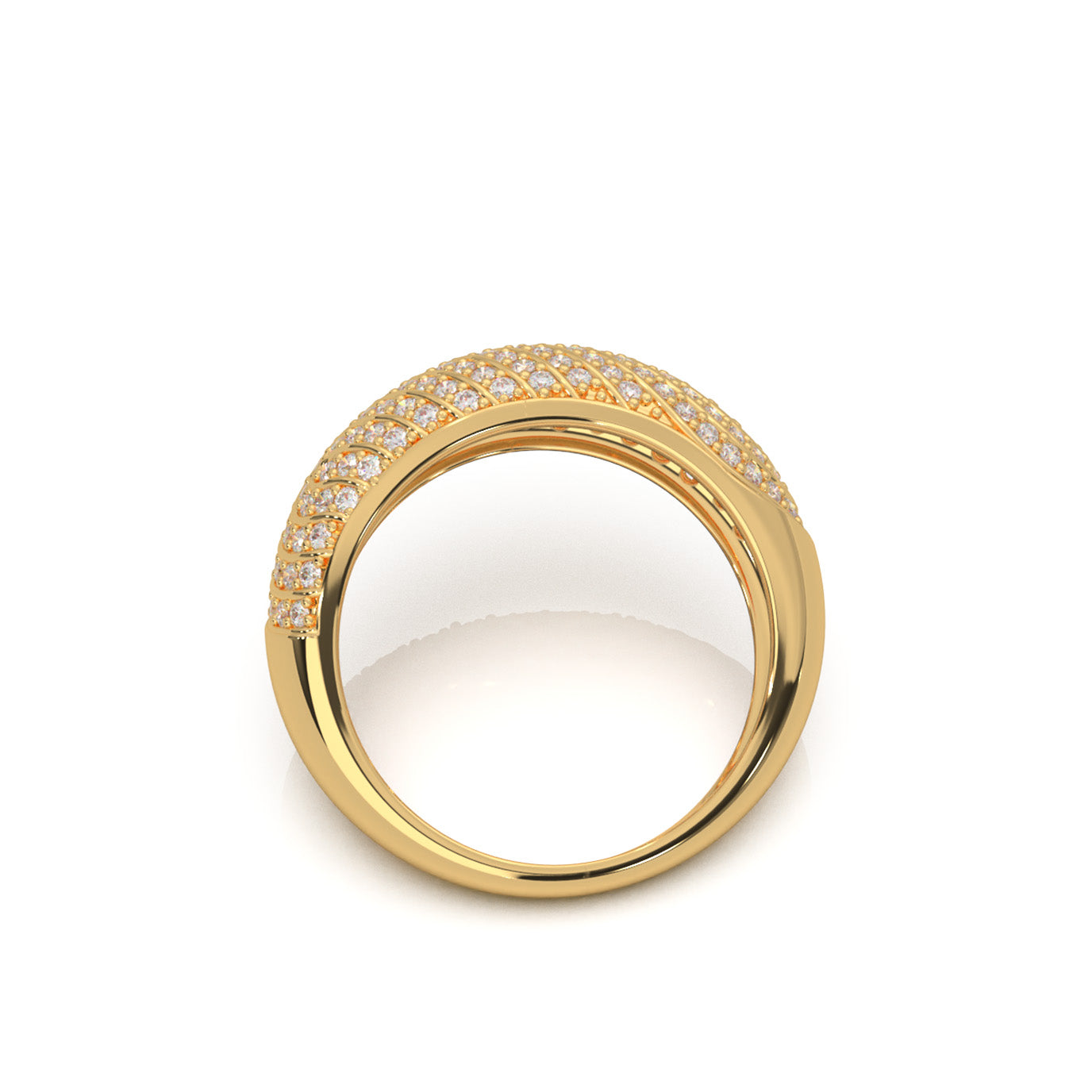 1.00 ct Moissanite Wedding Bands in 14k Yellow Gold