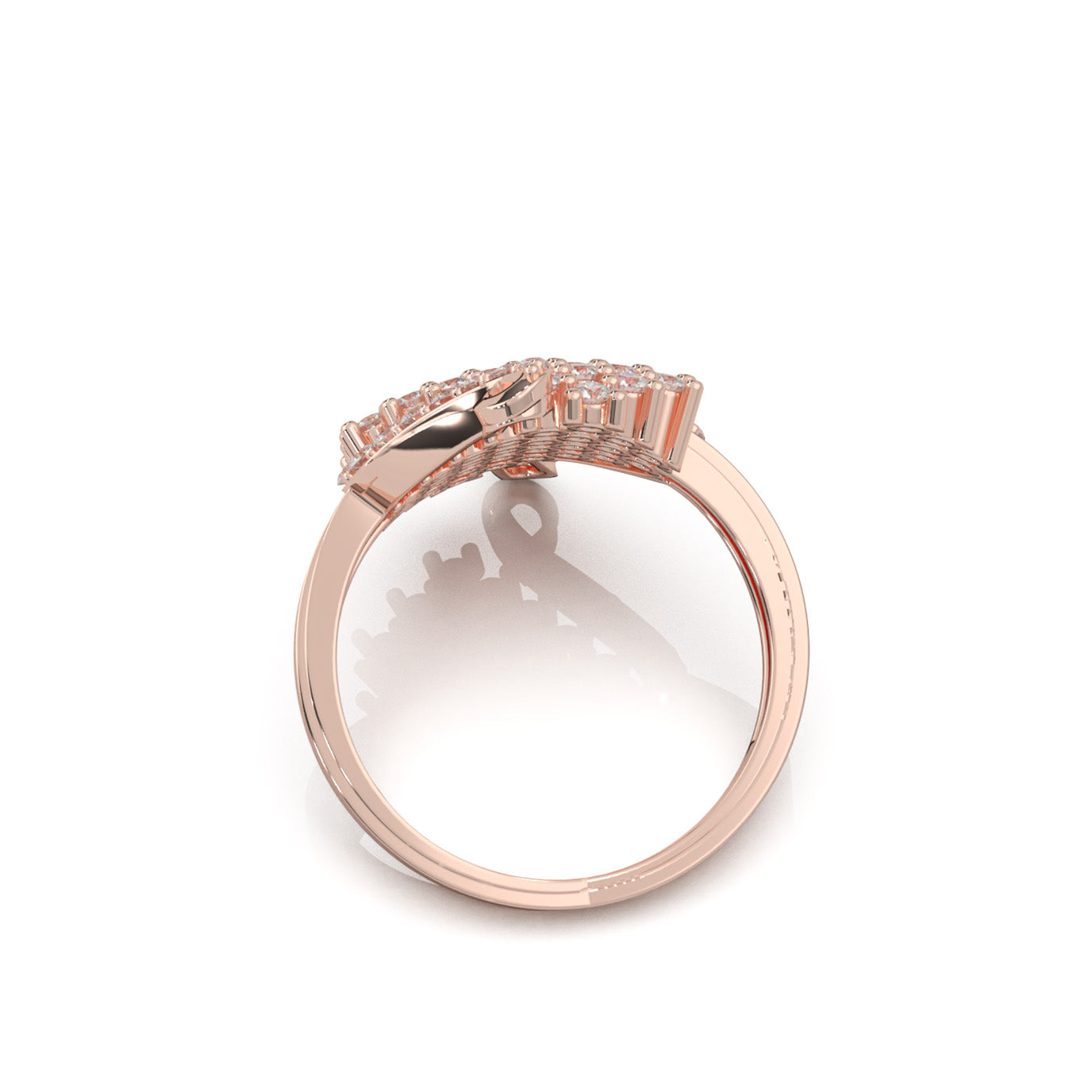 0.85 ct Moissanite Fancy Rings in 14k Rose Gold