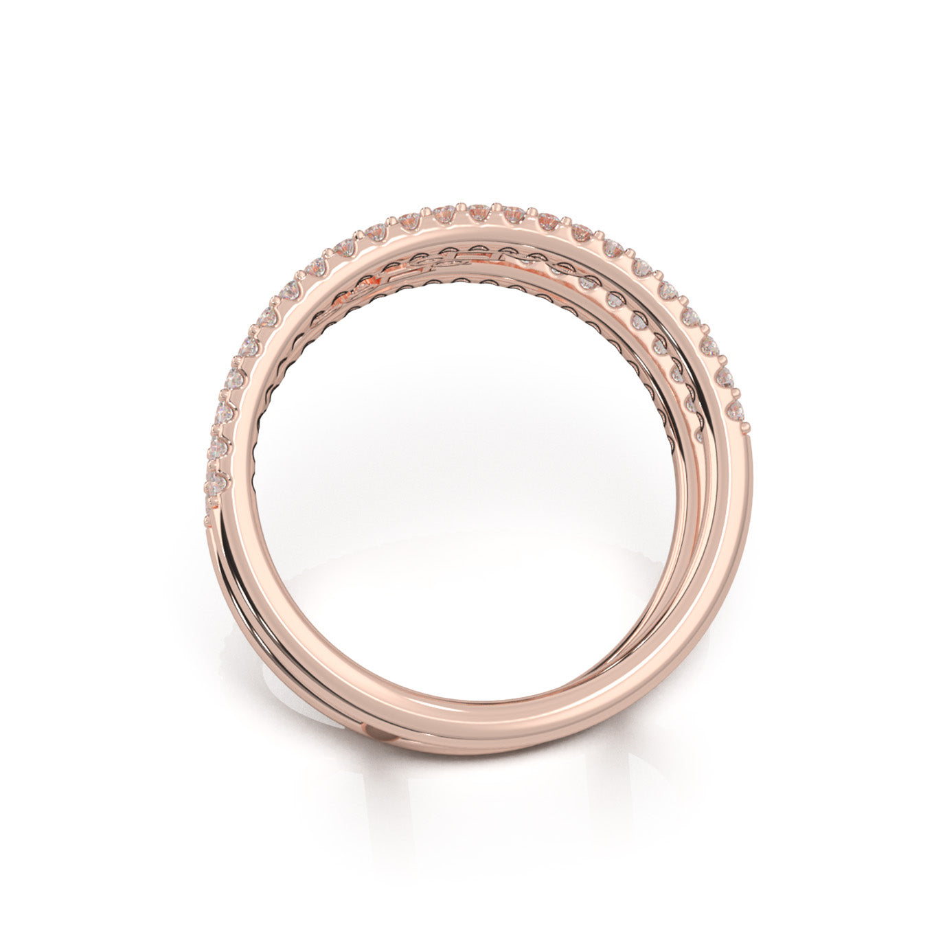 0.66 ct Moissanite Fancy Rings in 14k Rose Gold