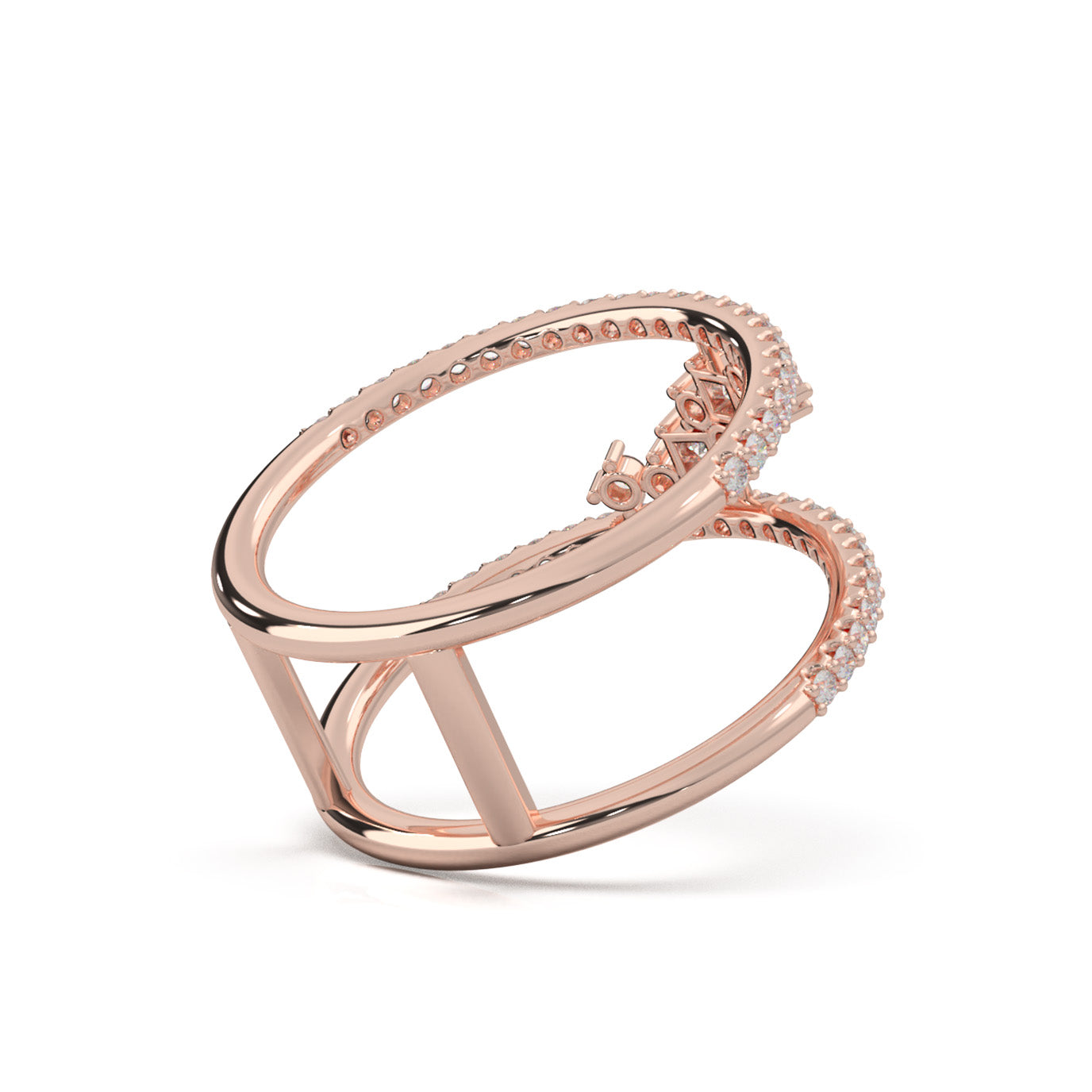 0.66 ct Natural Diamond Fancy Rings in 14k Rose Gold