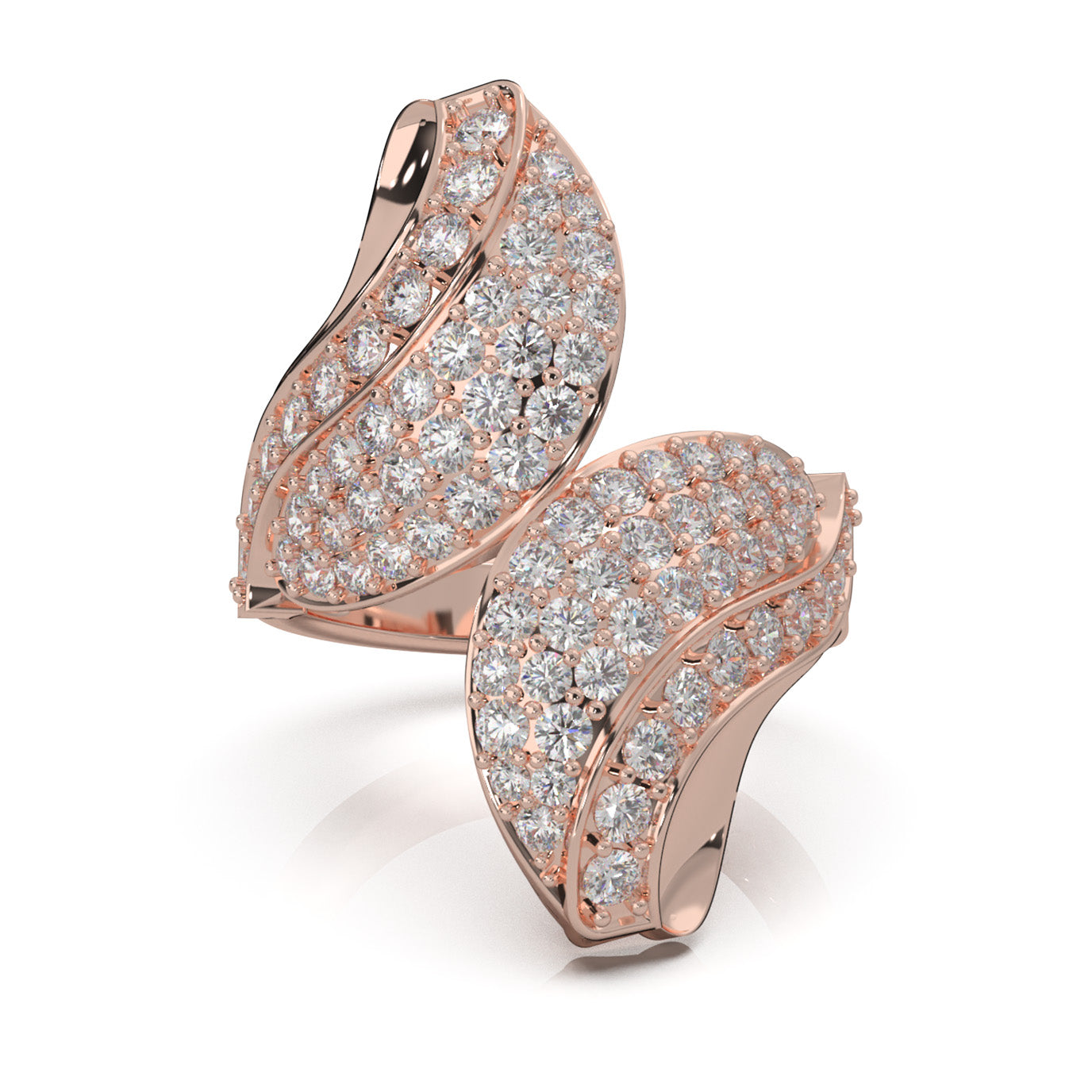 2.00 ct Moissanite Fancy Rings in 14k Rose Gold