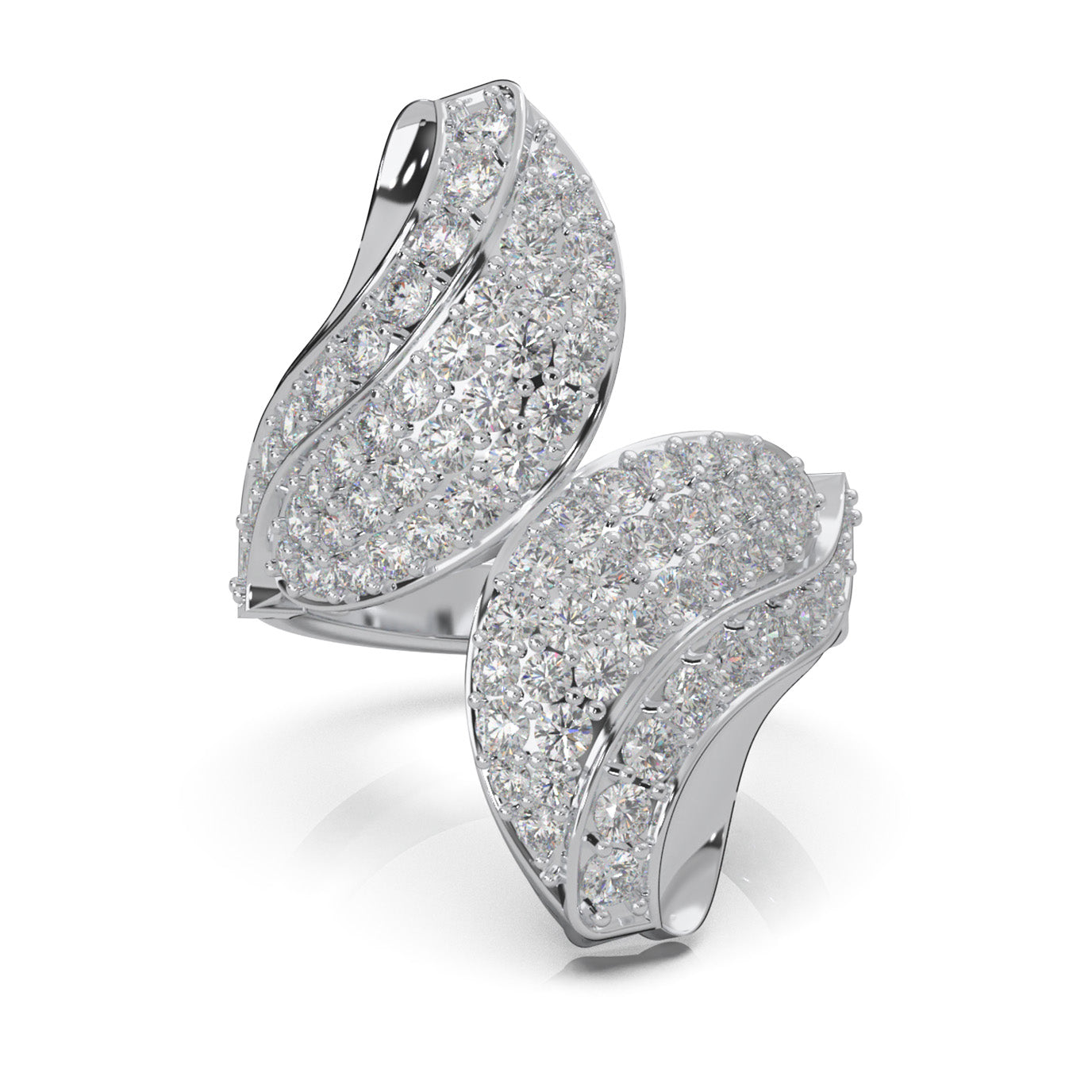 2.00 ct Natural Diamond Fancy Rings in 14k White Gold