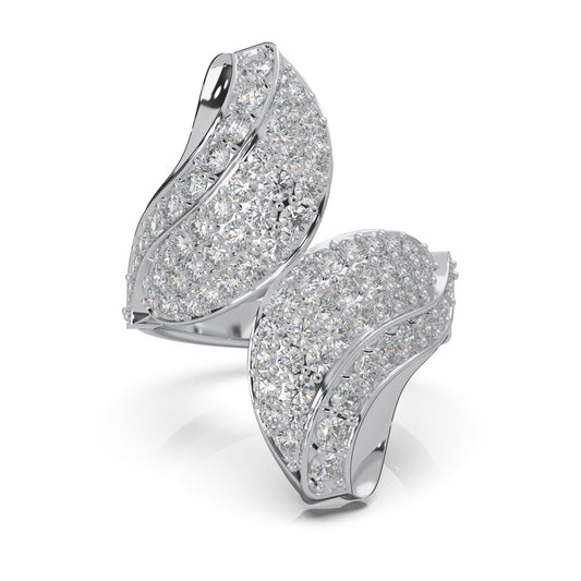 2.00 ct Natural Diamond Fancy Rings in 14k White Gold