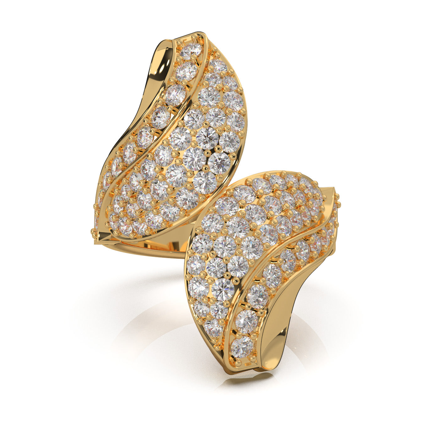 2.00 ct Moissanite Fancy Rings in 10k Yellow Gold