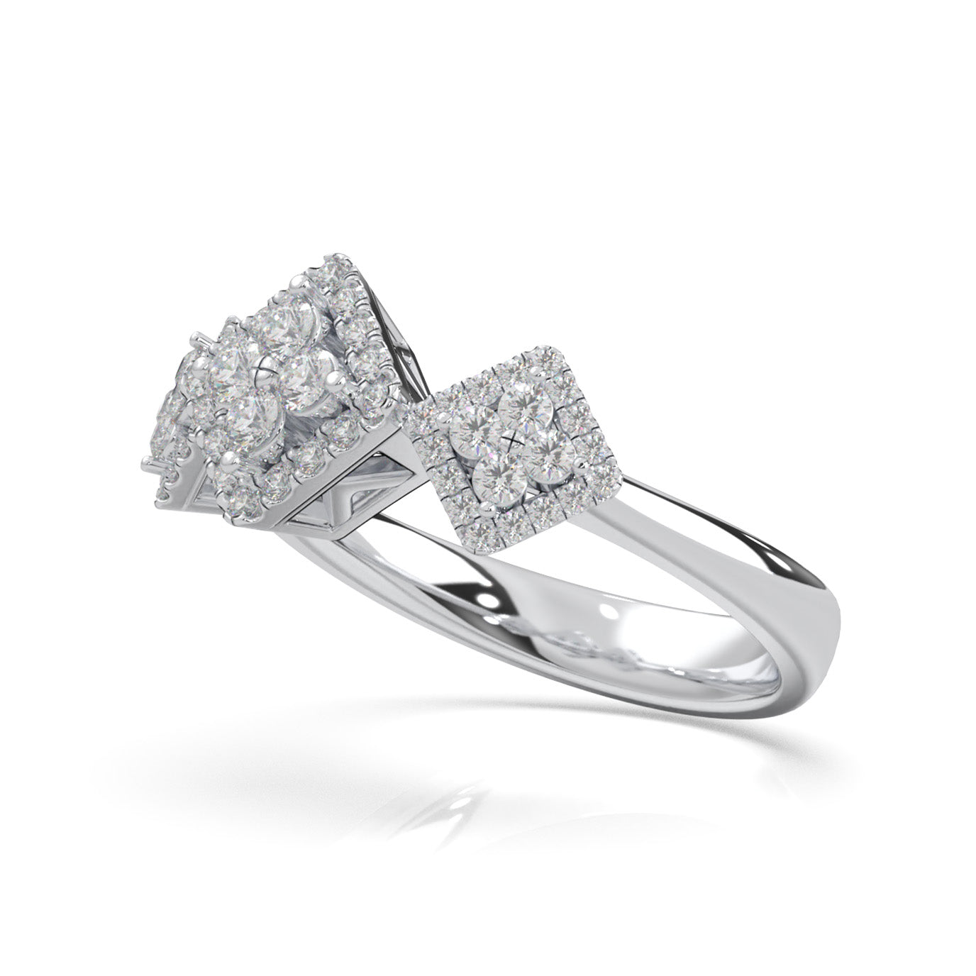 0.60 ct Moissanite Fancy Rings in 10k White Gold