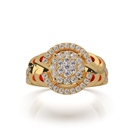 0.90 ct Natural Diamond Engagement Rings in 14k Yellow Gold