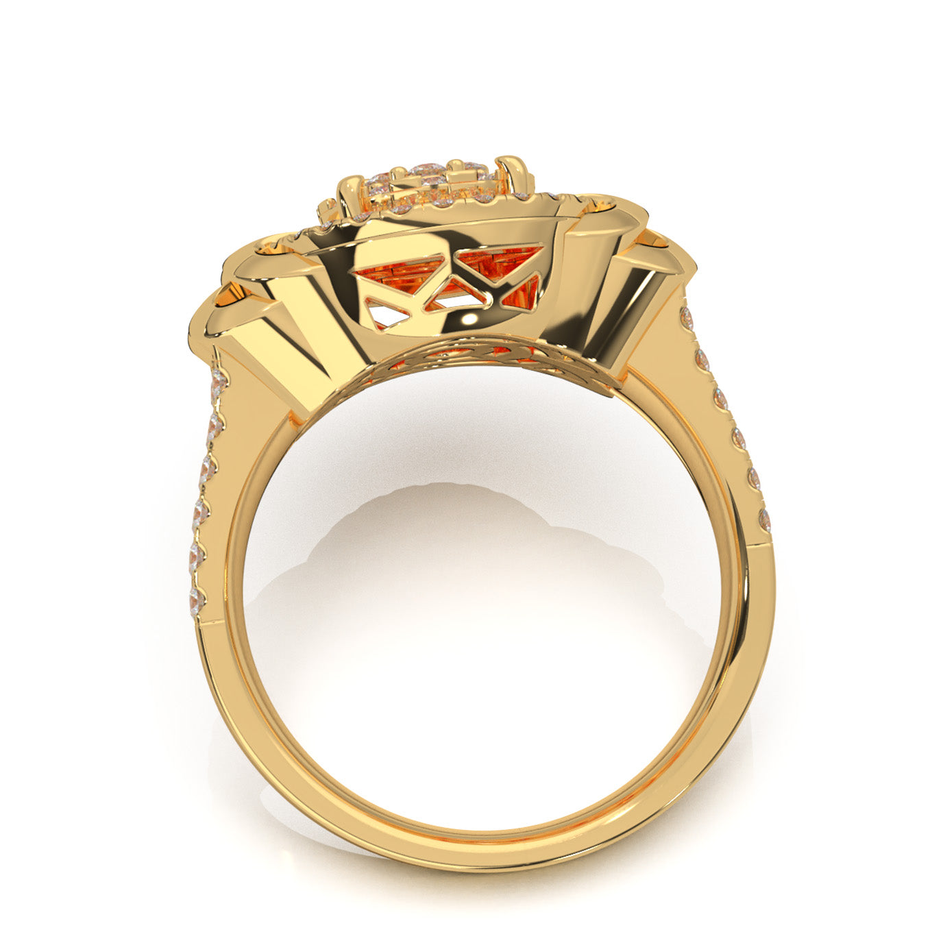 0.90 ct Natural Diamond Engagement Rings in 10k Yellow Gold