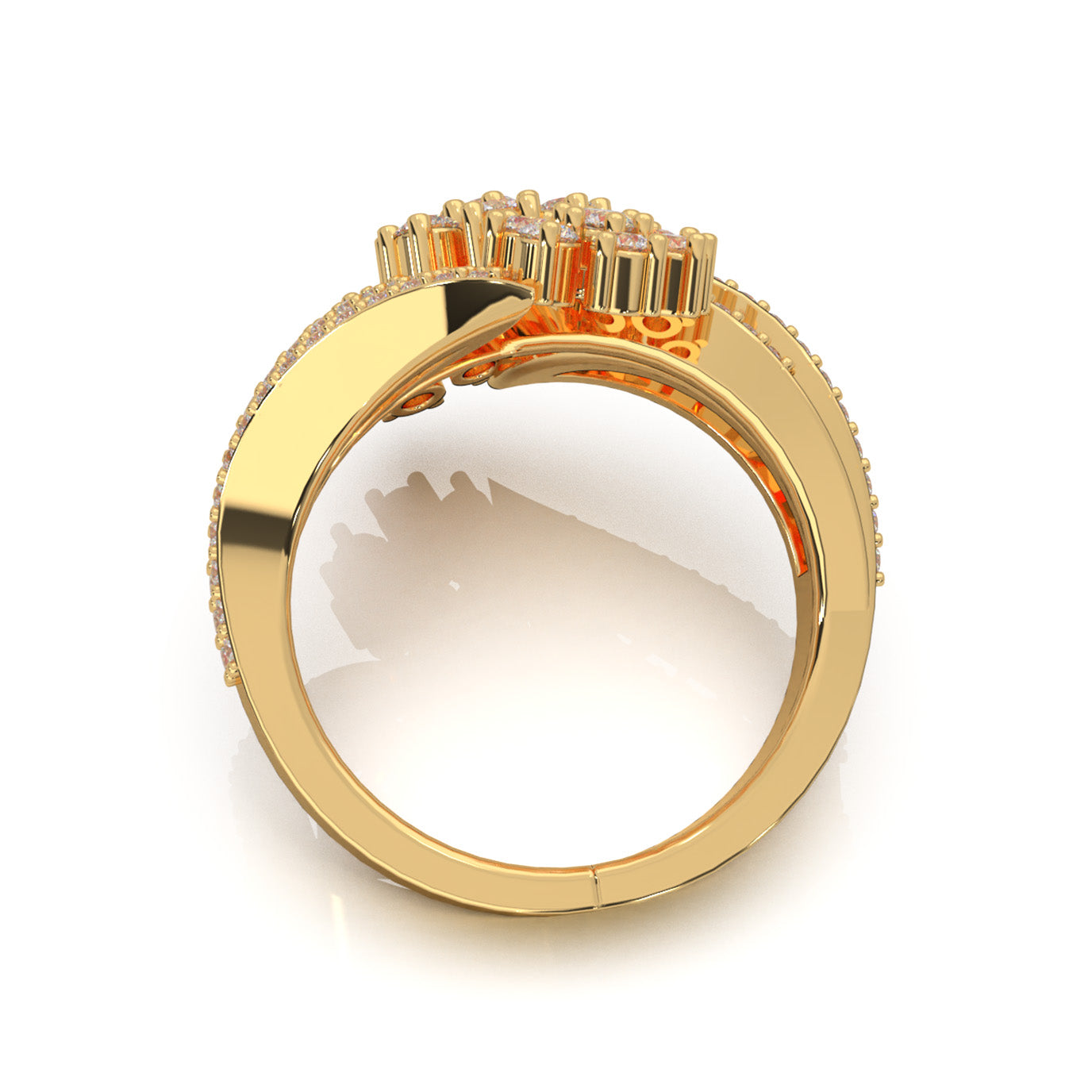 1.50 ct Natural Diamond Fancy Rings in 10k Yellow Gold