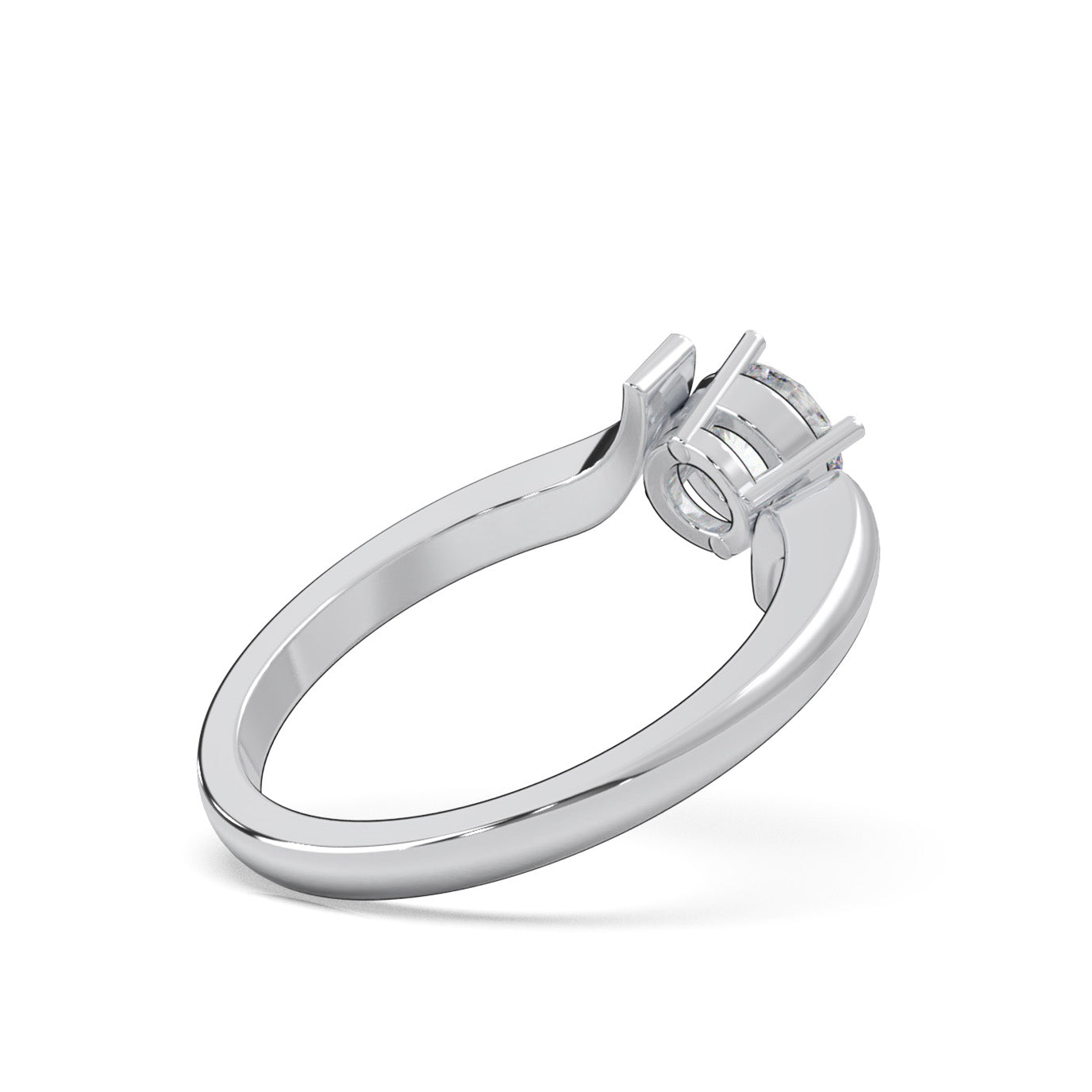 0.50 ct Natural Diamond Solitaire Rings in 14k White Gold