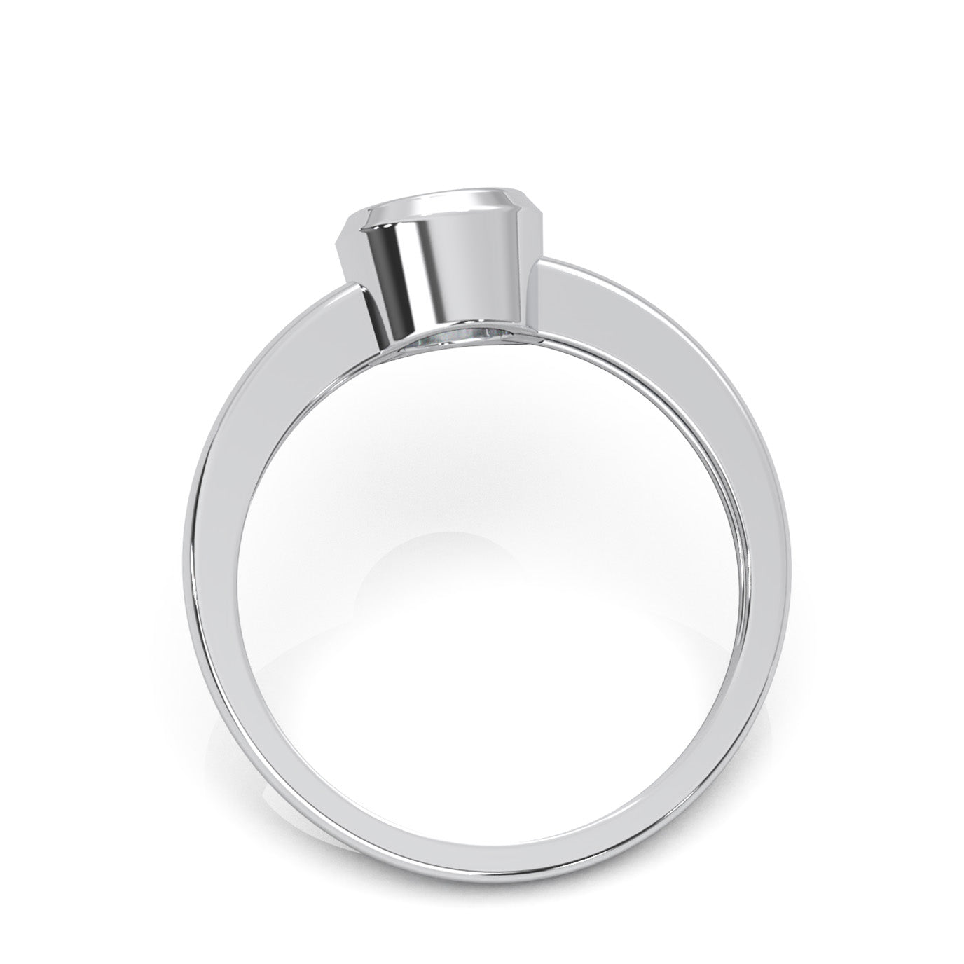 0.50 ct Moissanite Solitaire Rings in 14k White Gold