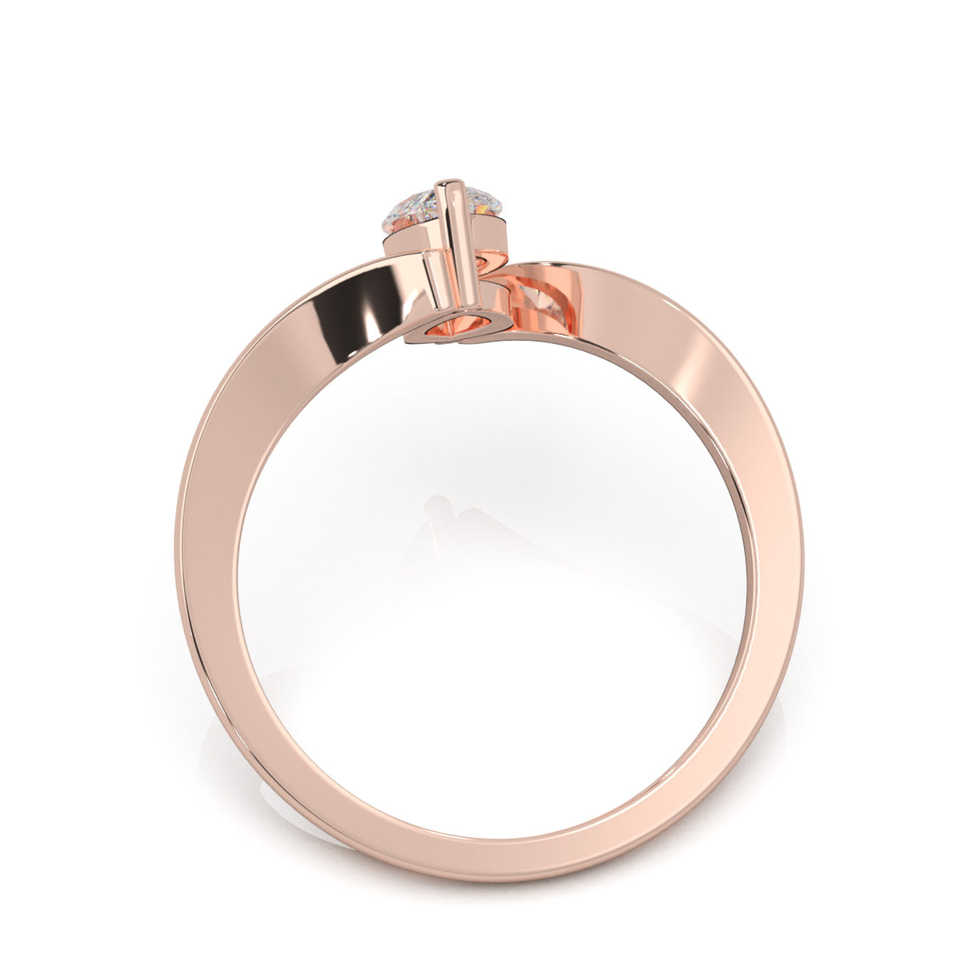 0.50 ct Moissanite Solitaire Rings in 14k Rose Gold