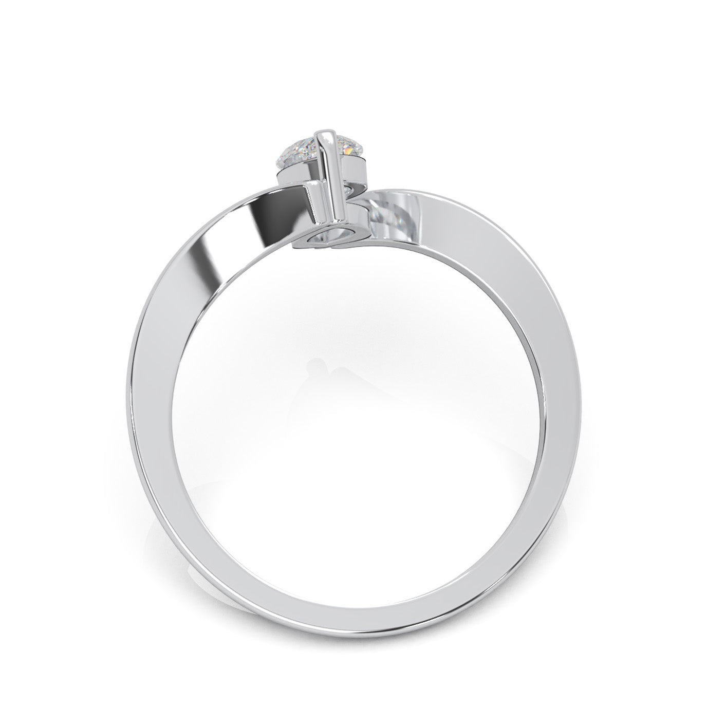 0.50 ct Natural Diamond Solitaire Rings in 14k White Gold