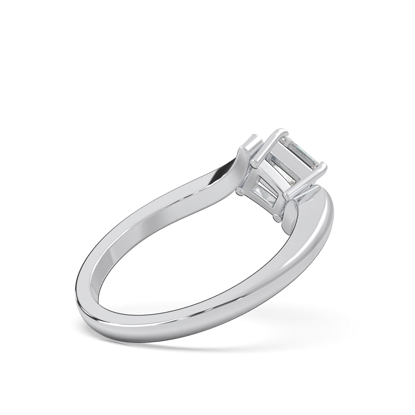 0.50 ct Lab Grown Diamond Solitaire Rings in 14k White Gold