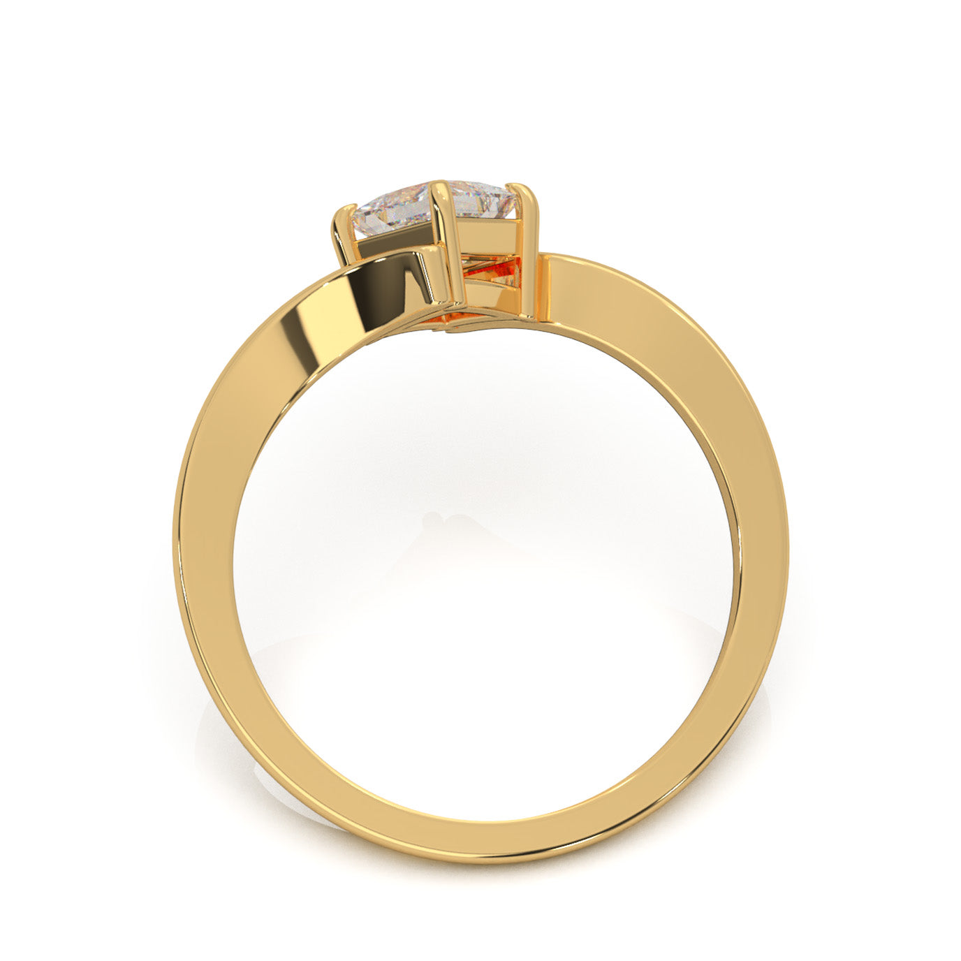 0.50 ct Natural Diamond Solitaire Rings in 10k Yellow Gold