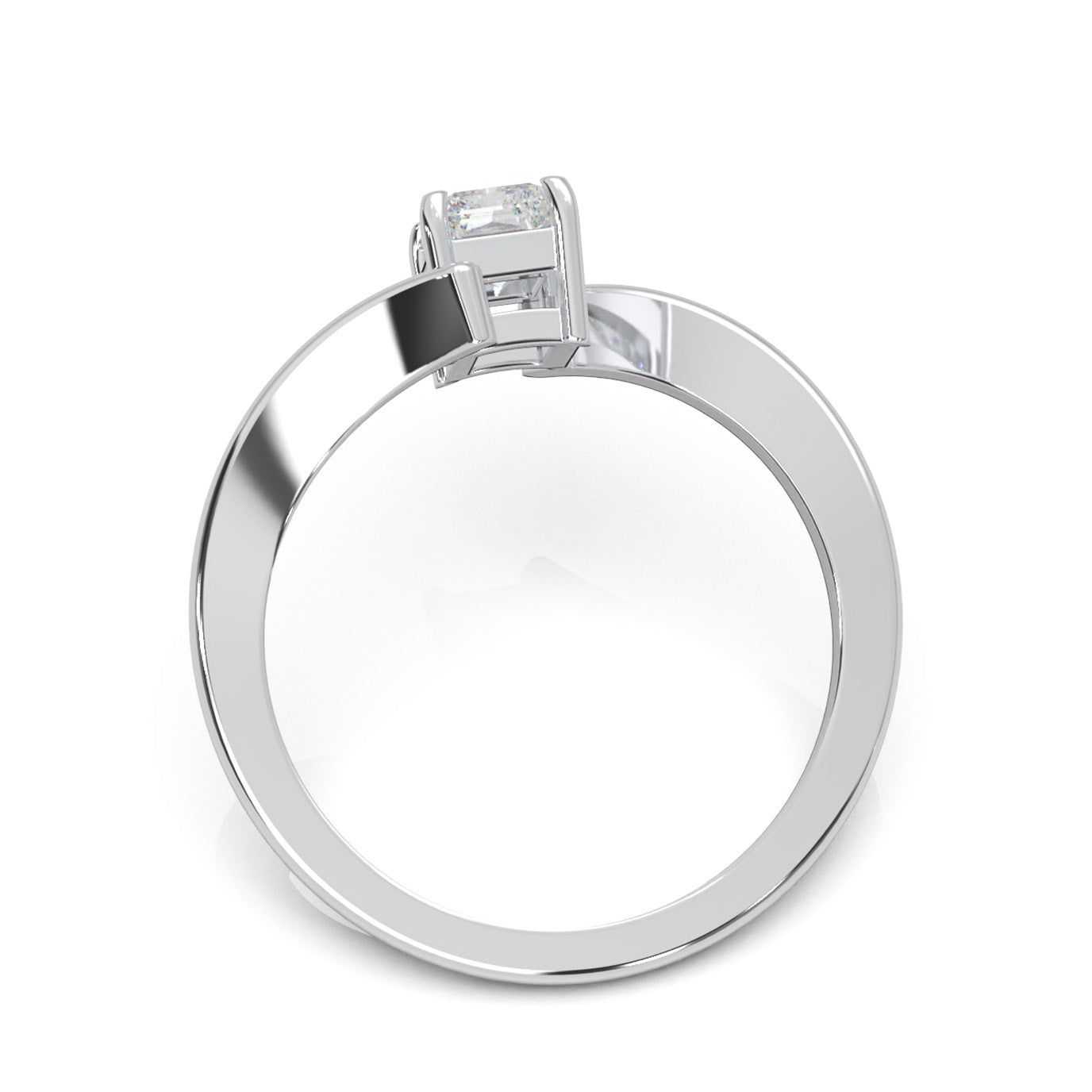 0.66 ct Moissanite Solitaire Rings in 10k White Gold