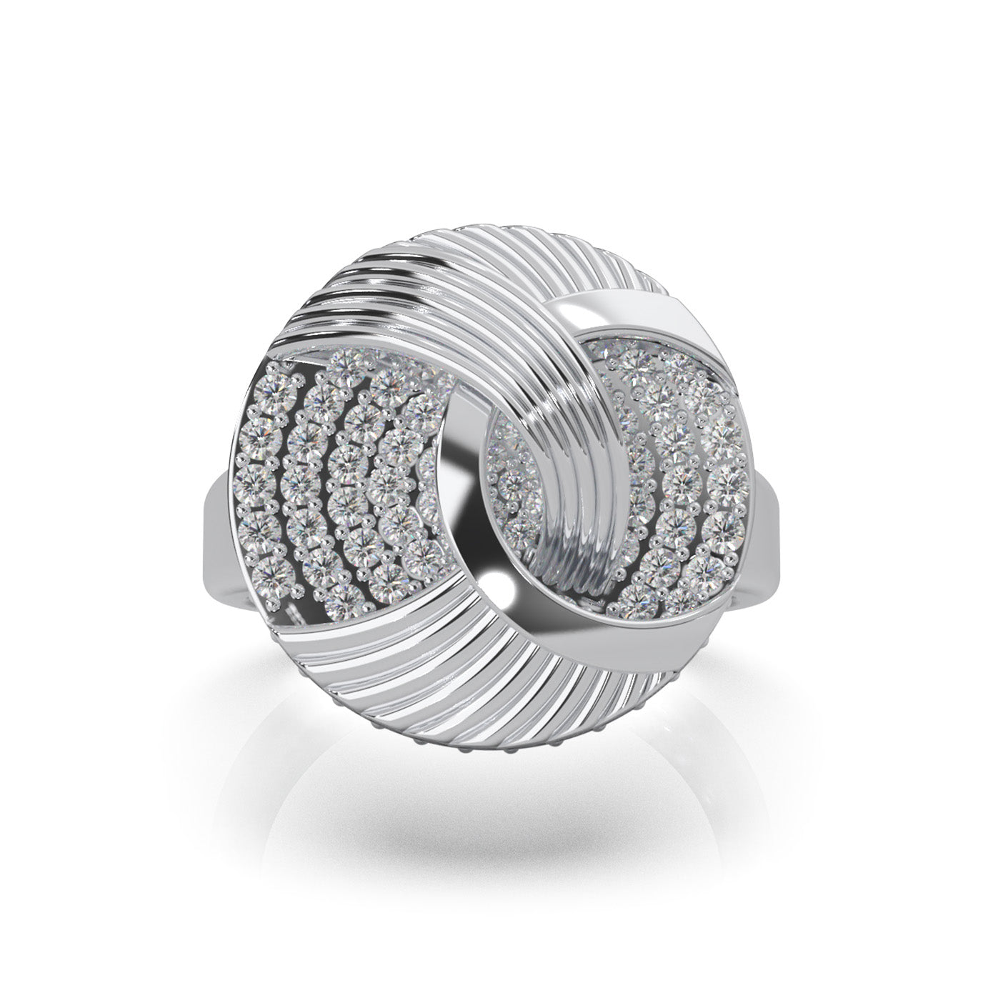 1.10 ct Moissanite Fancy Rings in 10k White Gold