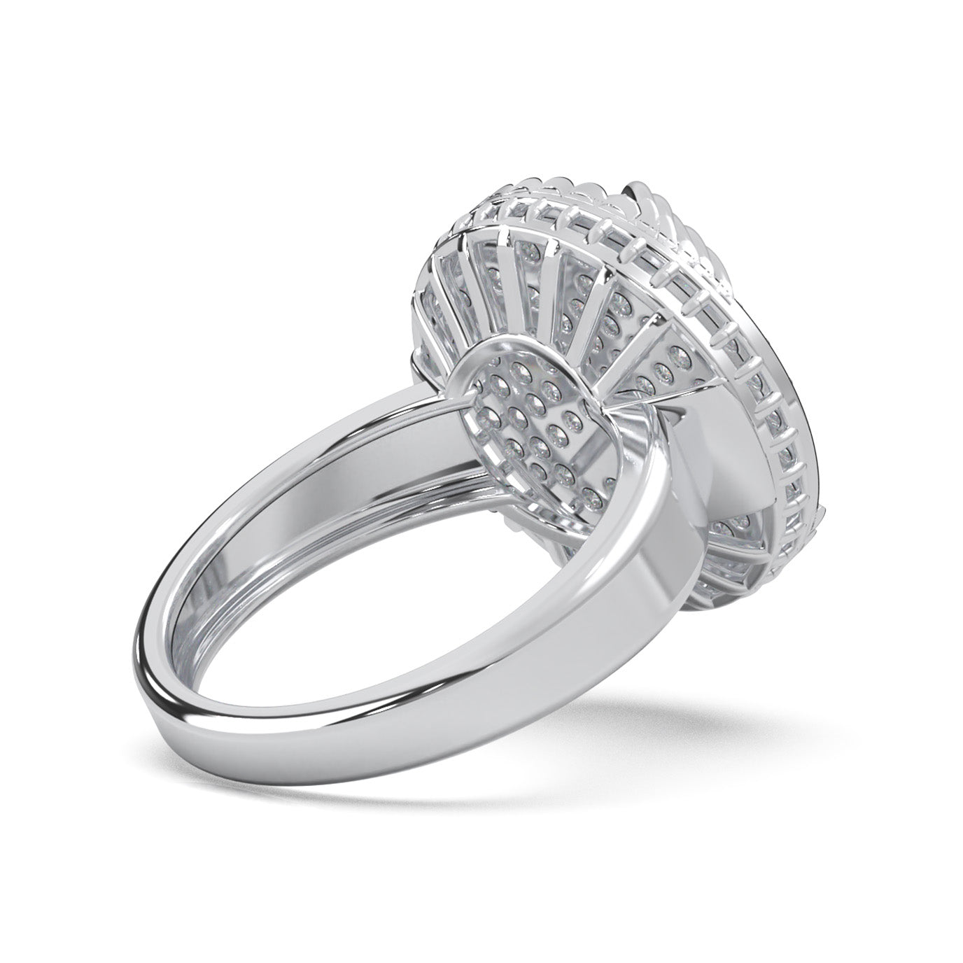 1.10 ct Moissanite Fancy Rings in 10k White Gold