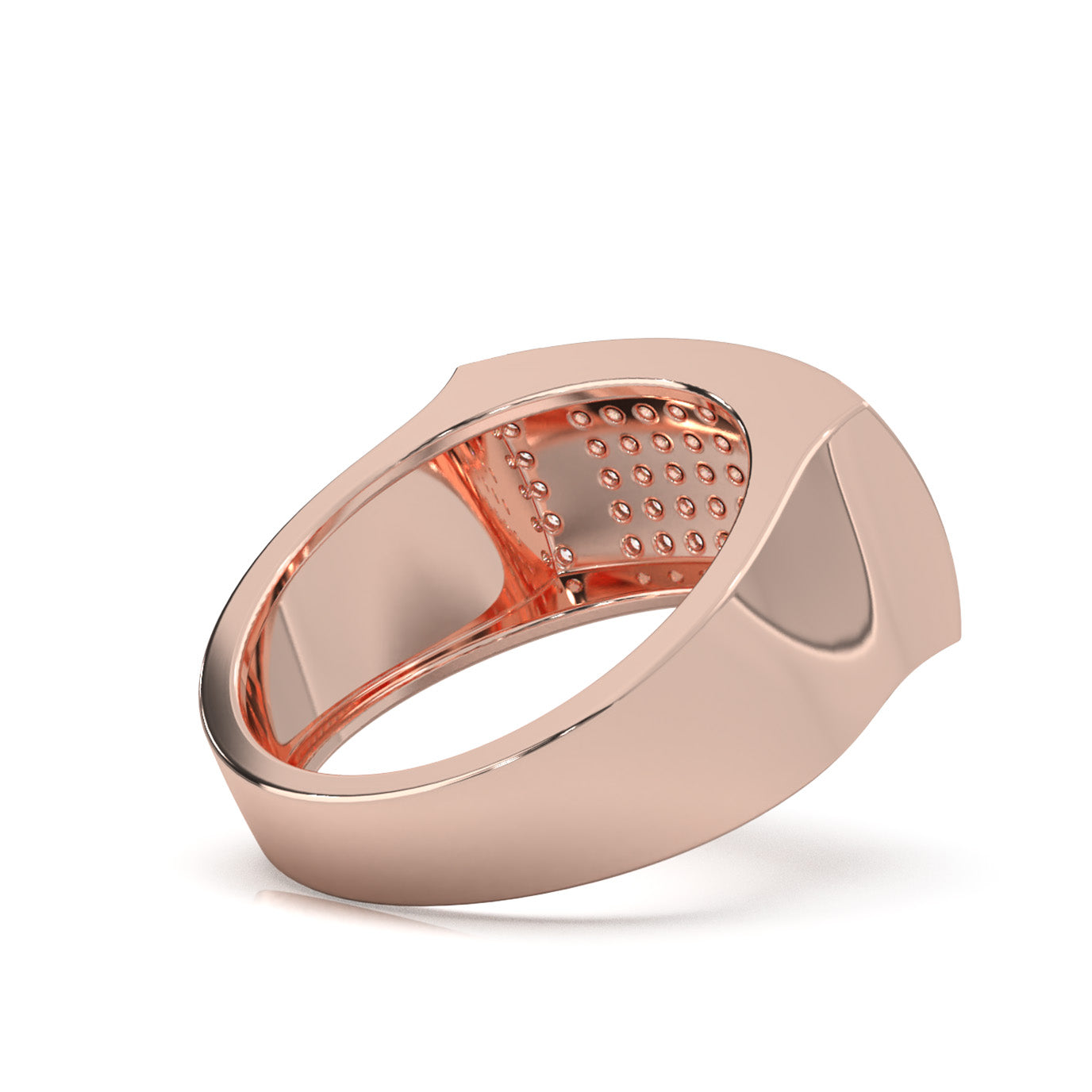 0.66 ct Natural Diamond Mens Rings in 10k Rose Gold