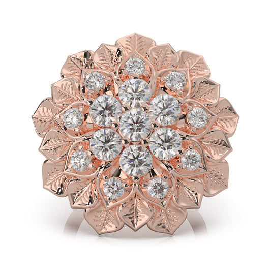 2.50 ct Natural Diamond Fancy Rings in 14k Rose Gold