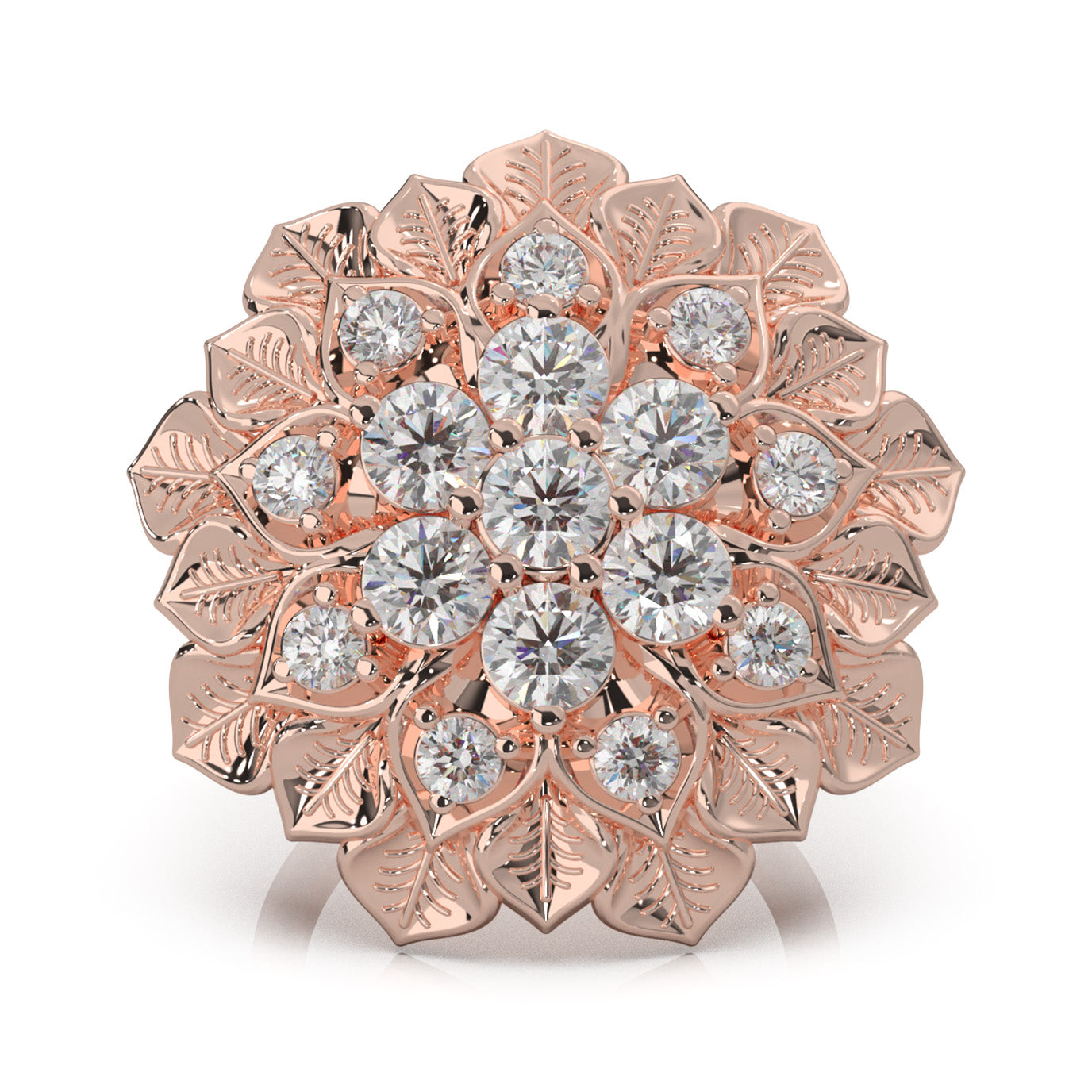 2.50 ct Moissanite Fancy Rings in 14k Rose Gold