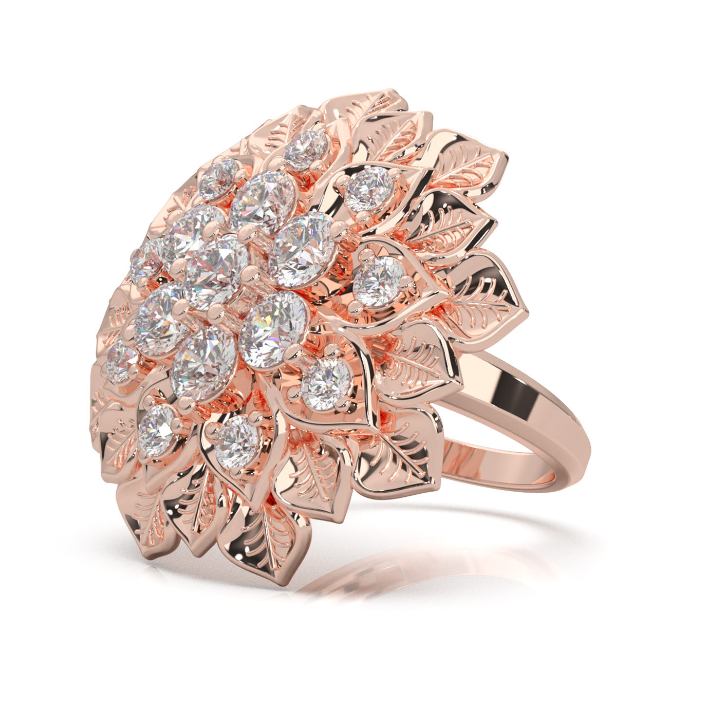 2.50 ct Lab Grown Diamond Fancy Rings in 14k Rose Gold