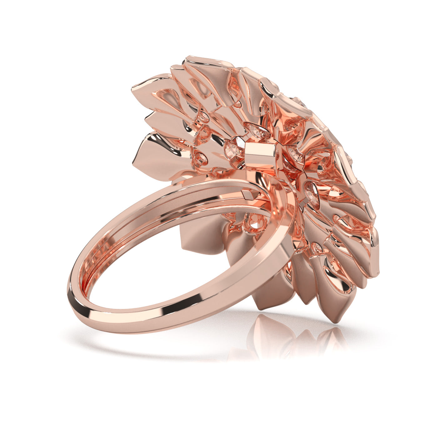 2.50 ct Lab Grown Diamond Fancy Rings in 14k Rose Gold
