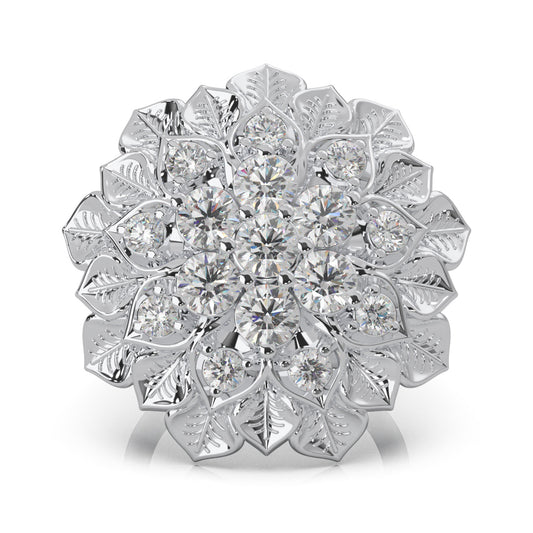 2.50 ct Moissanite Fancy Rings in 14k White Gold