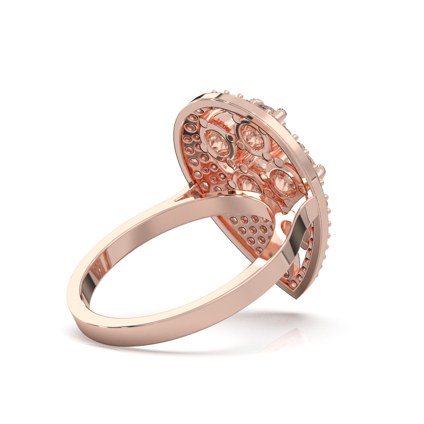 1.80 ct Lab Grown Diamond Fancy Rings in 14k Rose Gold