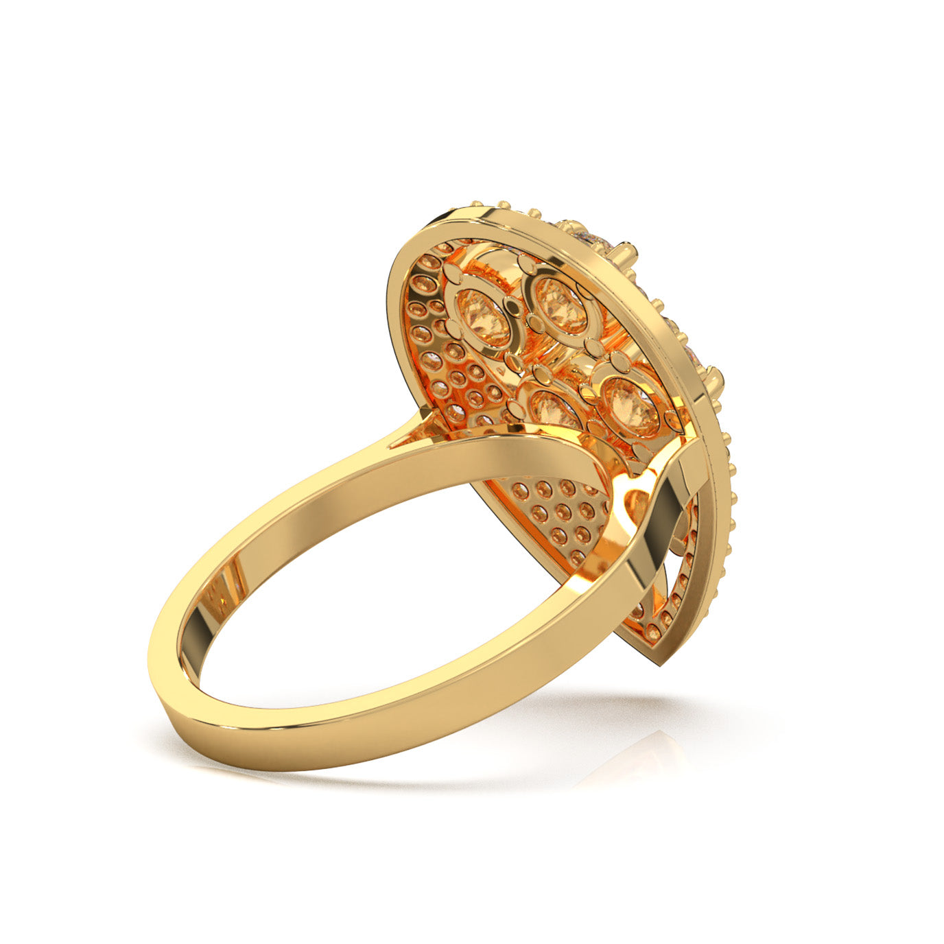 1.80 ct Natural Diamond Fancy Rings in 10k Yellow Gold