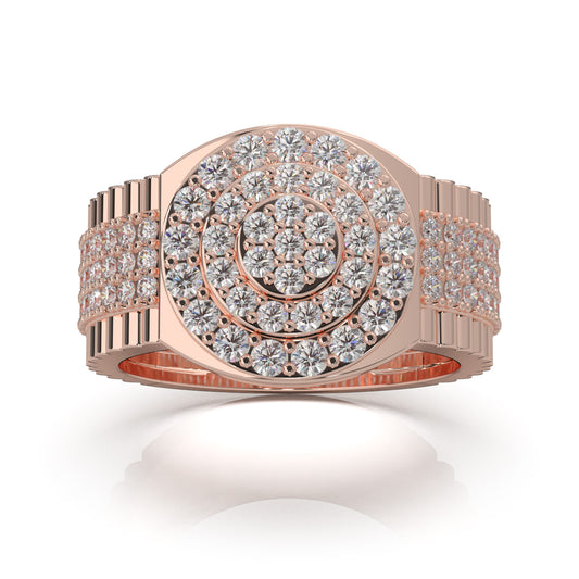 2.00 ct Natural Diamond Engagement Rings in 14k Rose Gold