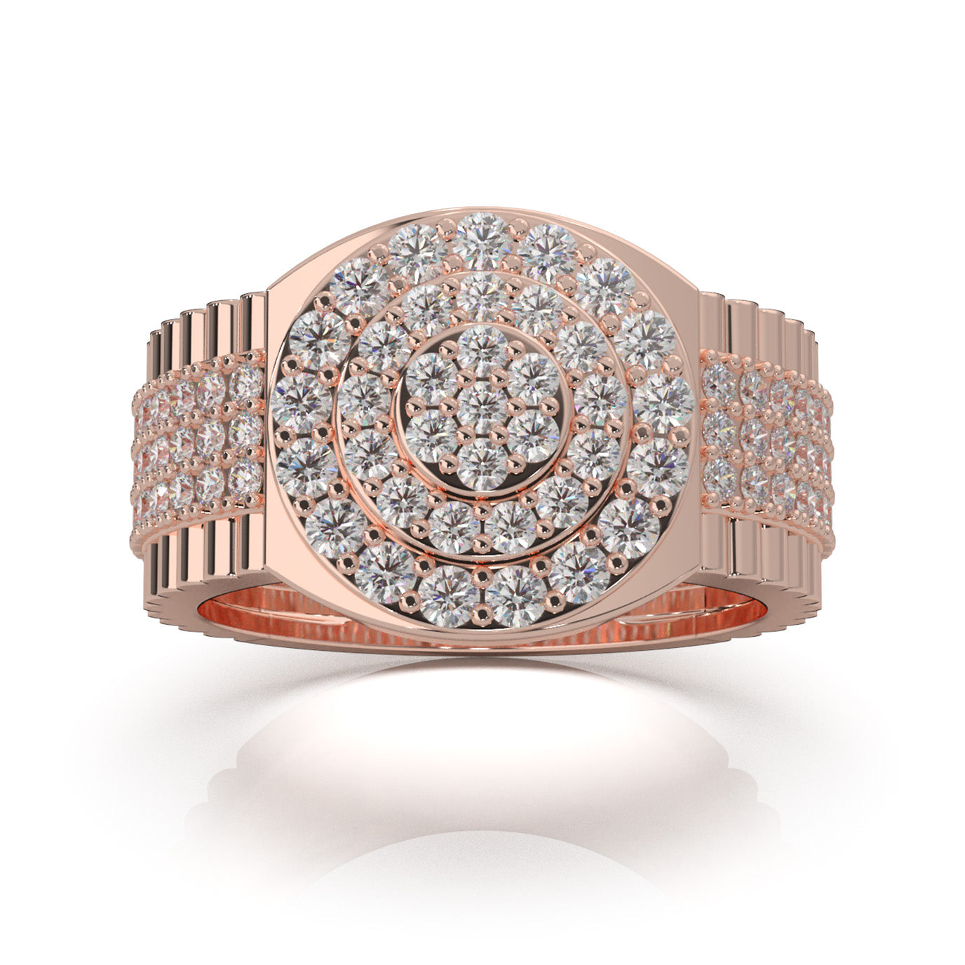 2.00 ct Moissanite Engagement Rings in 14k Rose Gold