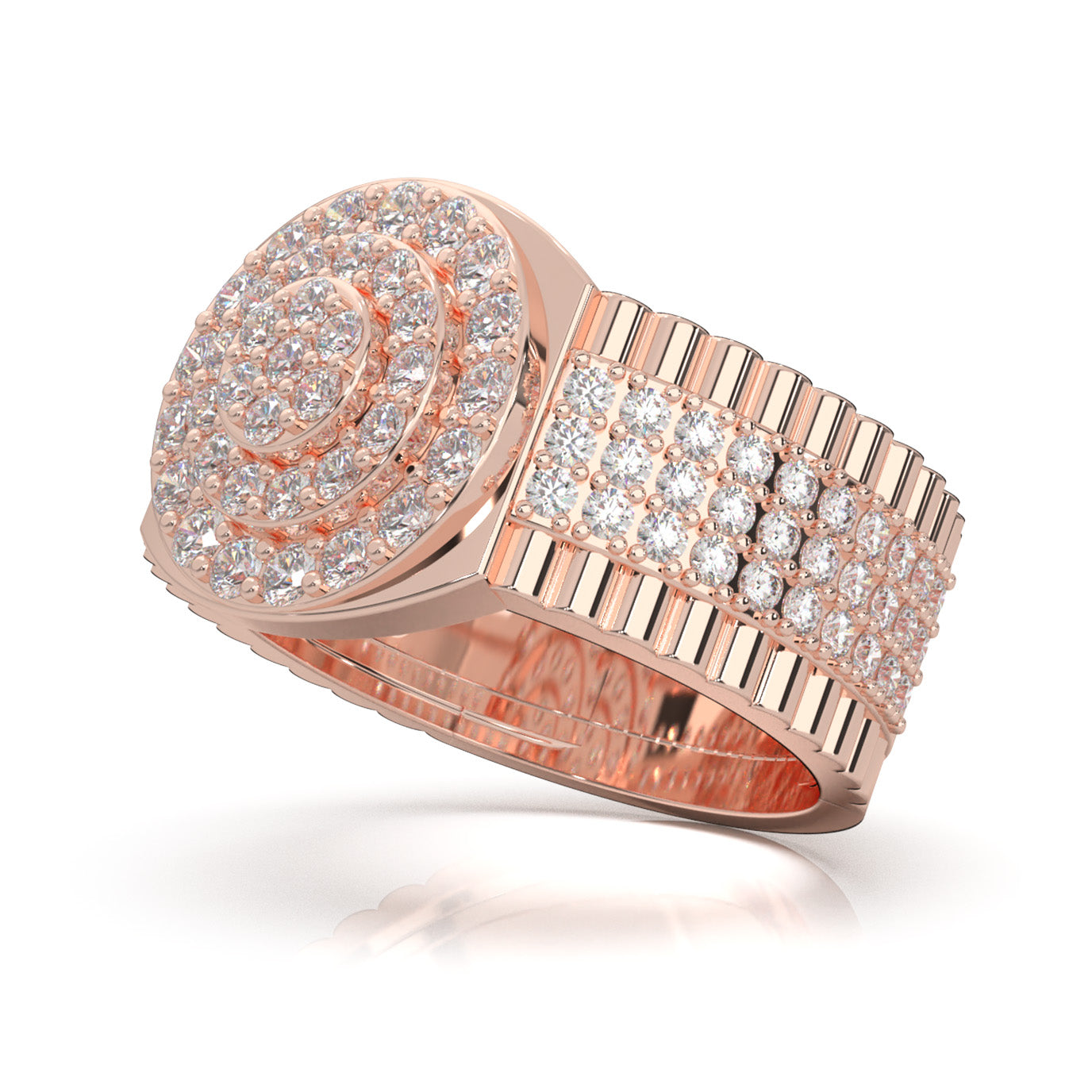 2.00 ct Moissanite Engagement Rings in 14k Rose Gold