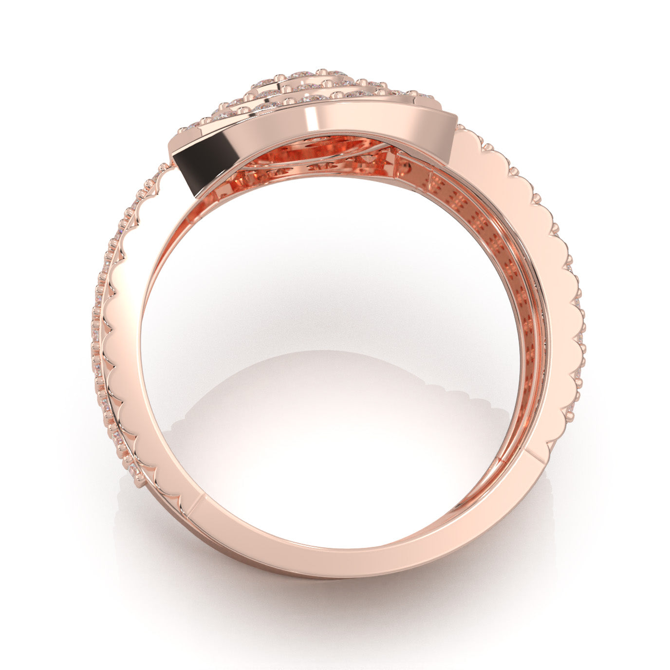 2.00 ct Moissanite Engagement Rings in 14k Rose Gold