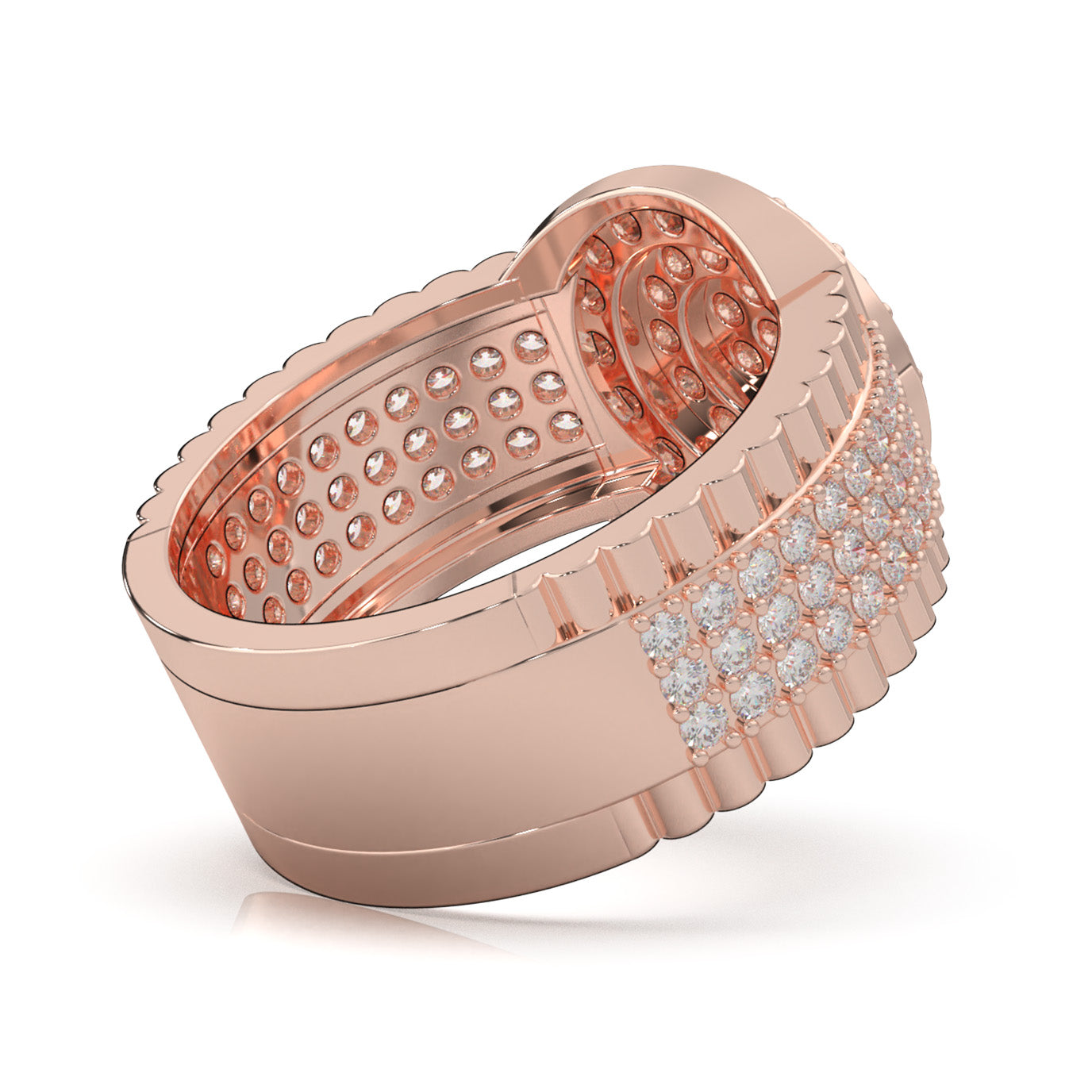 2.00 ct Lab Grown Diamond Engagement Rings in 14k Rose Gold