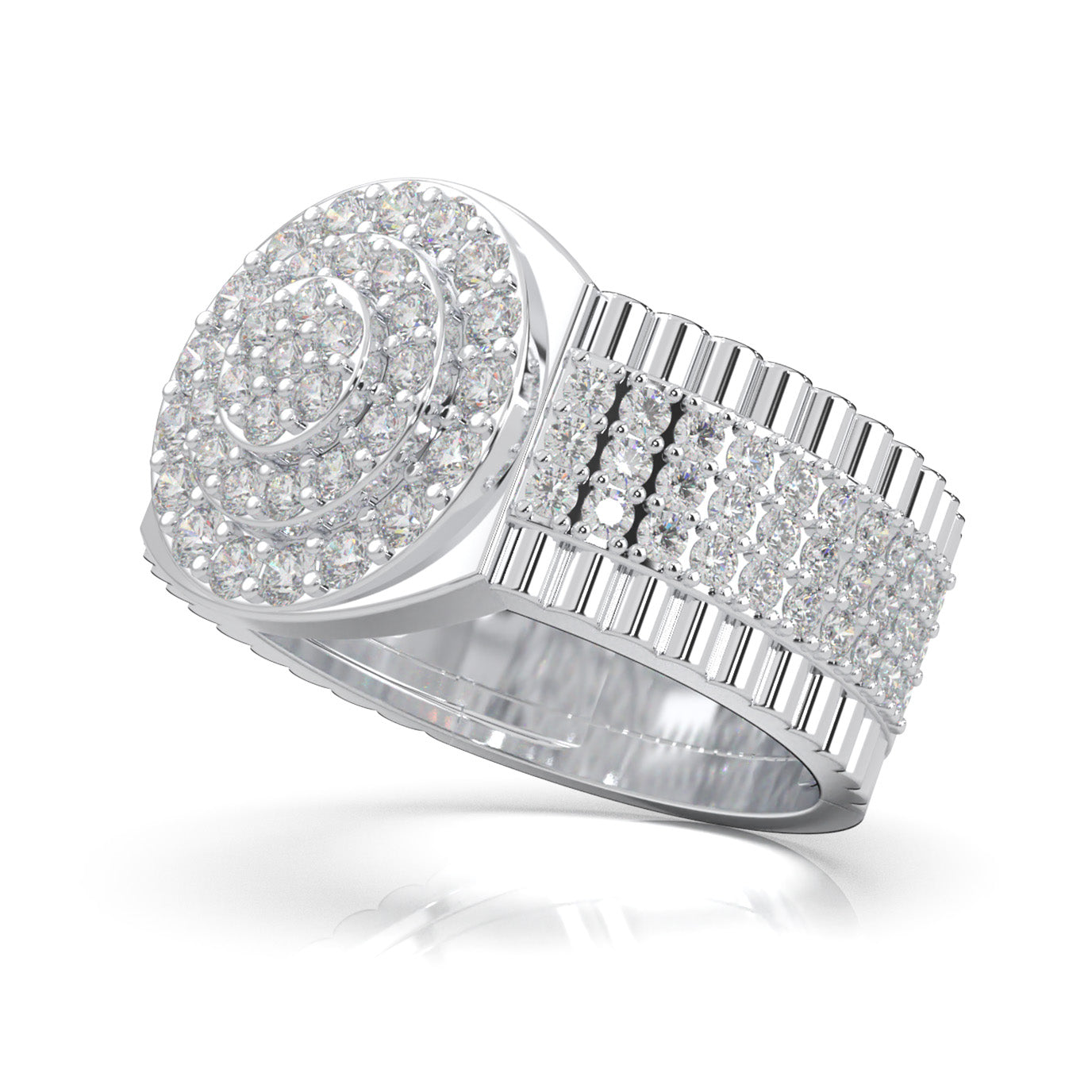 2.00 ct Natural Diamond Engagement Rings in 14k White Gold