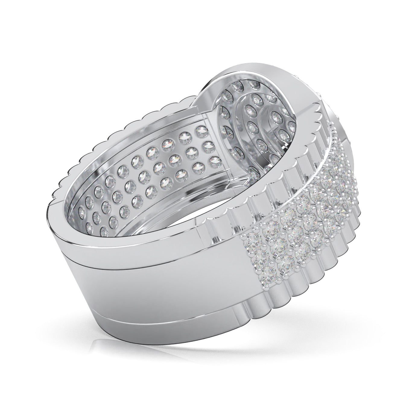 2.00 ct Moissanite Engagement Rings in 10k White Gold